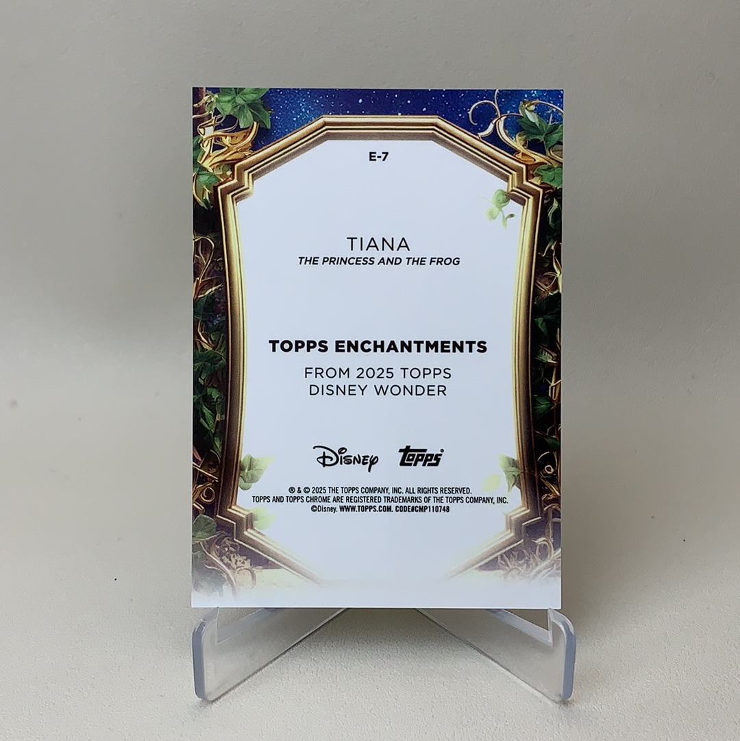 【弈卡代拍】2025 Topps Disney Wonder mega 元年迪士尼公主盒 镜面特卡 大比例 稀有 Tiana 蒂安娜 公主与青蛙 #E-7 品相如图 凑套必备 刘