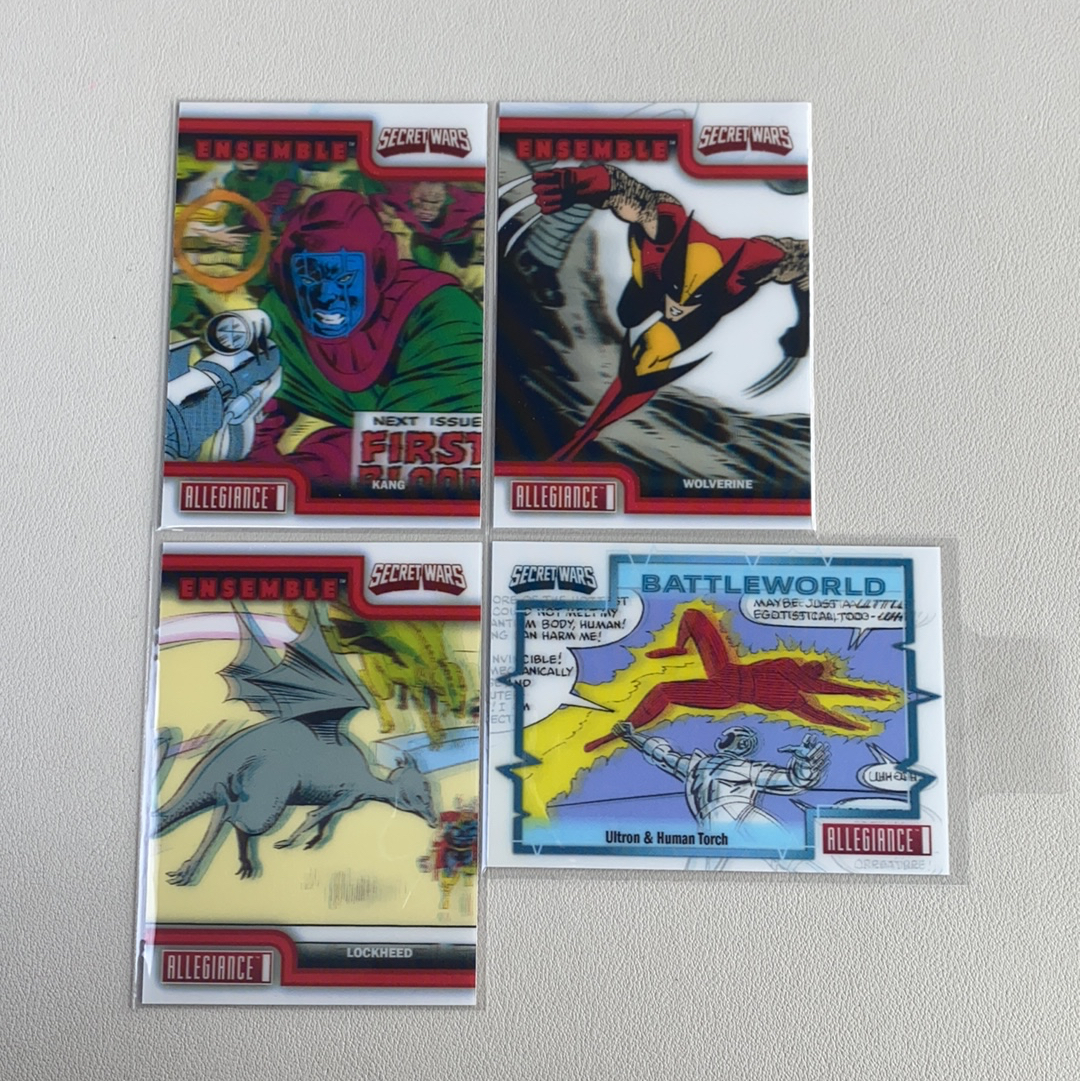 【弈卡代拍】 2023 Upper Deck Marvel 漫威 MCU Allegiance 秘密战争 3D光栅特卡 金刚狼等 4张打包 品相如图 凑套必备 无理
