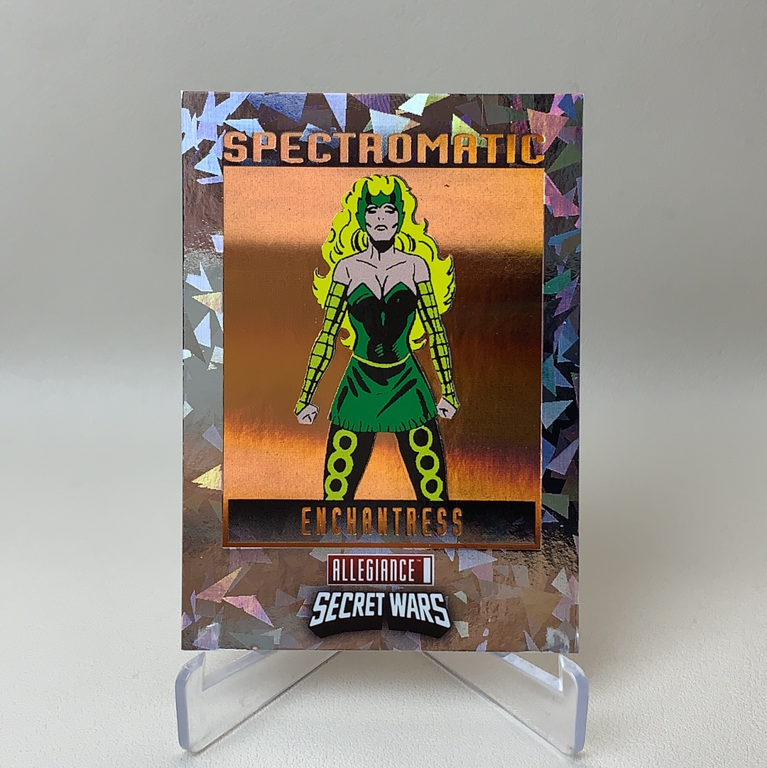 【弈卡代拍】2023 Upper Deck Allegiance Secret wars 漫威 秘密战争 橙碎冰折 折射 Enchantress 魅惑魔女 52/99编 品相如图 凑套必备 真帕杰洛