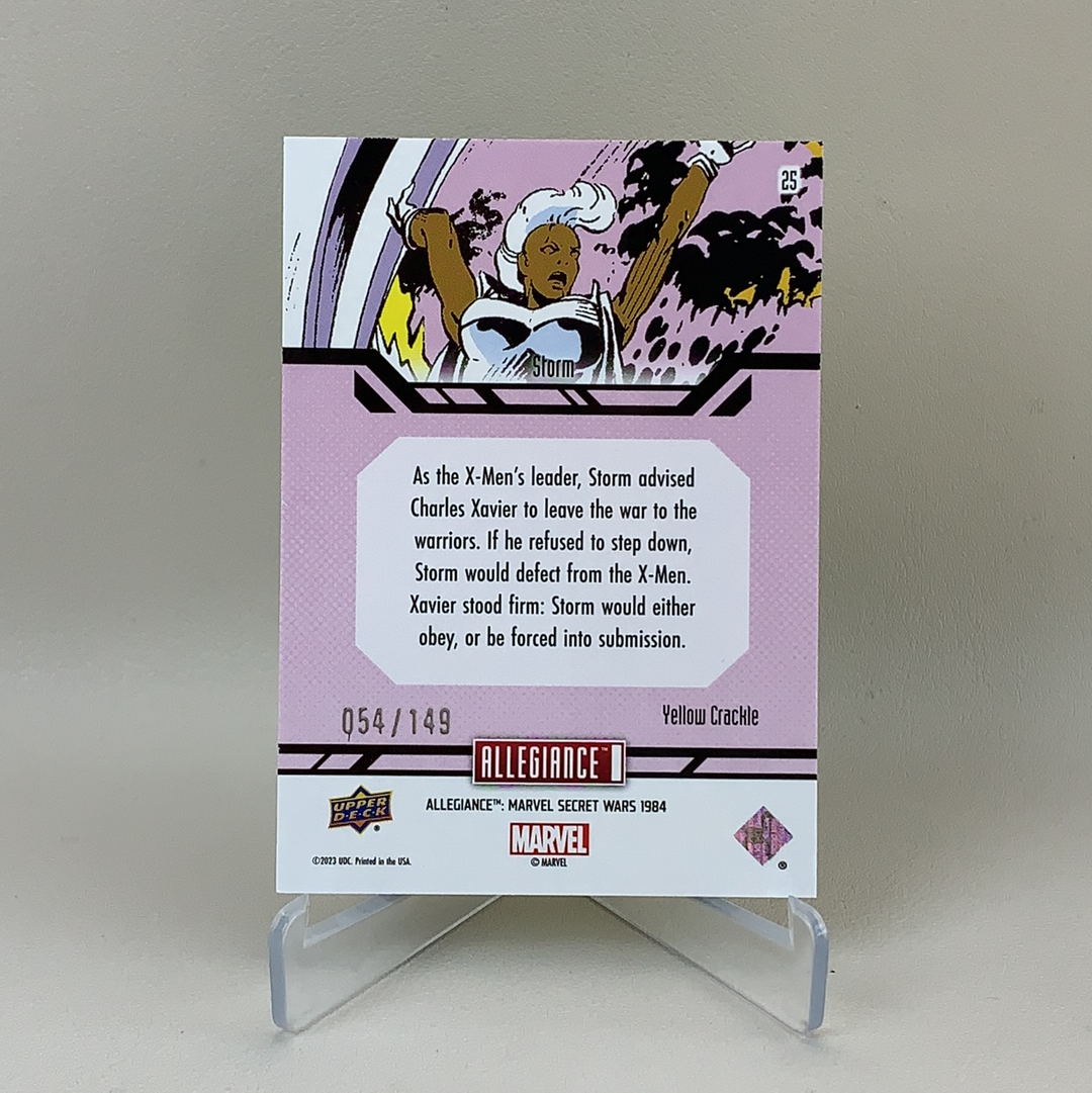 【弈卡代拍】2023 Upper Deck Marvel漫威 Secret Wars 秘密战争 特卡 大比例 黄碎冰折 Storm 风暴女 054/149编 品相如图 凑套必备 真帕杰洛