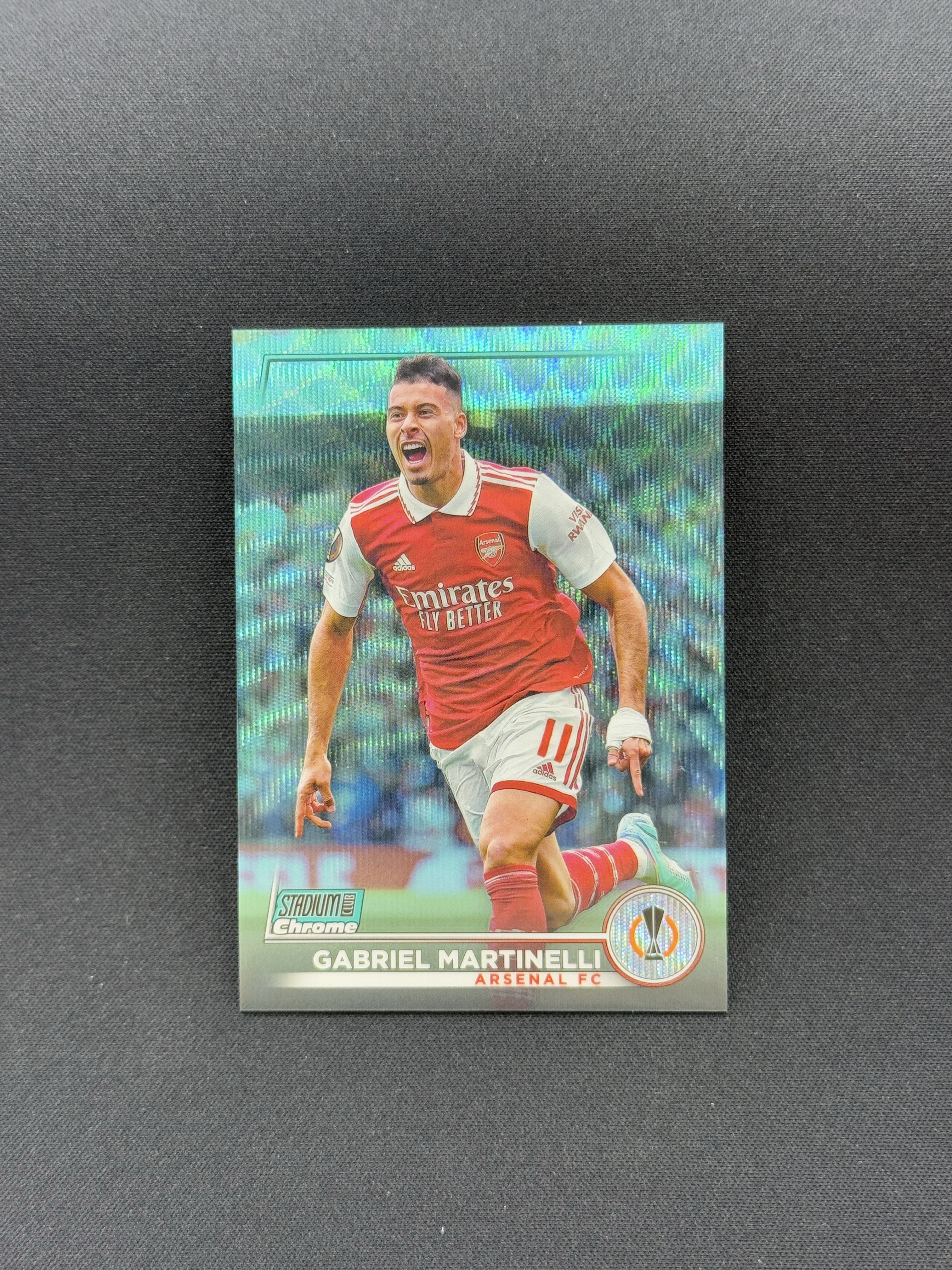 2022-23 Topps Stadium Club Gabriel Martinelli 【小贝代拍】欧战 竞技场 阿森纳 巴西 马丁内利 绿波纹折 275编 卡品如图 拍前看描述 H HimL