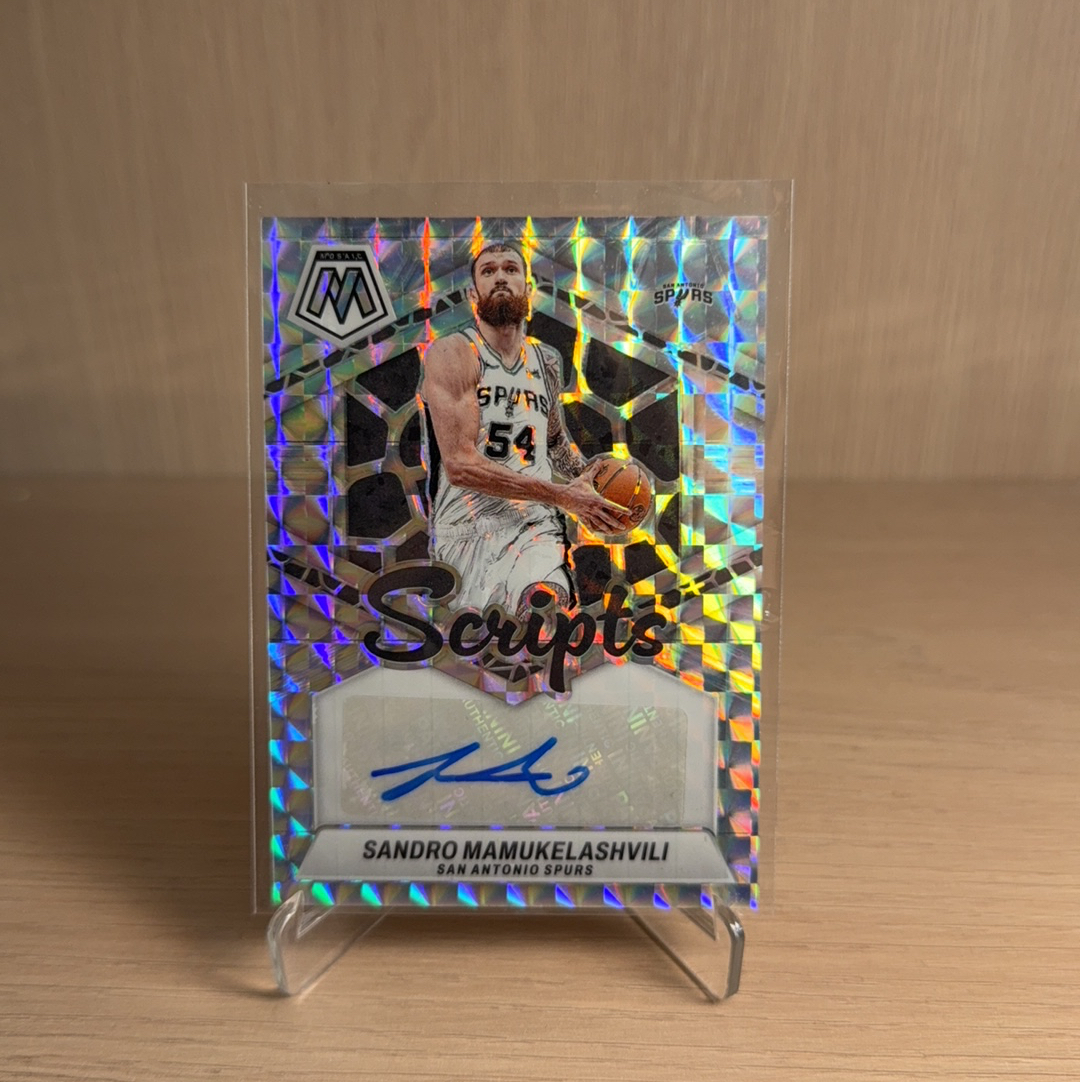 2023-24 Panini Mosaic Sandro Mamukelashvili 【免费代卖】马刺 桑德罗 马穆拉什维利 马赛克 签字 贴签 银折 折射 卡品如图 值得收藏!!