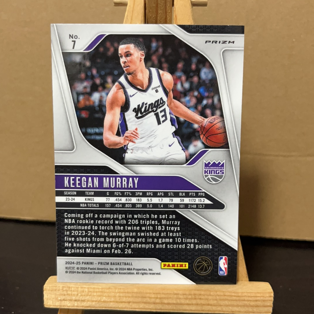 2024-25 Panini Prizm Keegan Murray 基根 穆雷 国王 绿折 pz 折射 prizm系列 卡品如图 值得收藏 凑套必备!免费代卖!