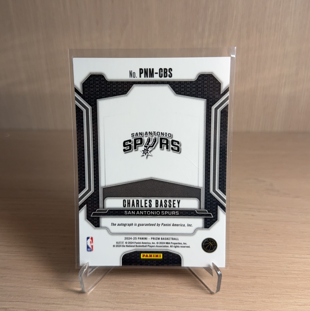 2024-25 Panini Prizm Charles Bassey 【免费代卖】马刺 查尔斯 巴锡 PZ PRIZM 签字 贴签 折射 卡品如图 值得收藏…