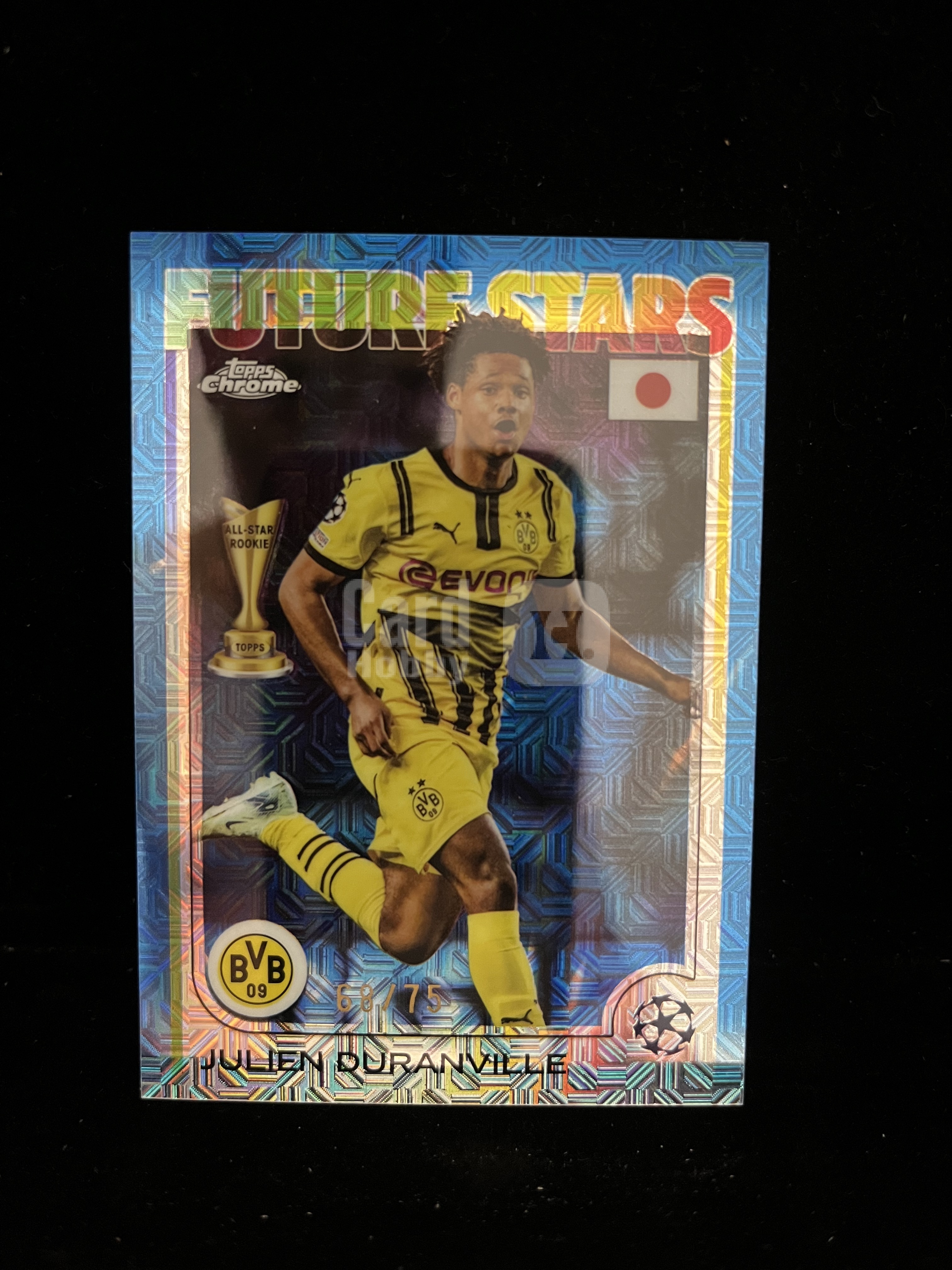 免费代拍 2025 Topps Chrome 欧冠 迪朗维尔 Julien Duranville 68/75编 折射 卡品如图##B089
