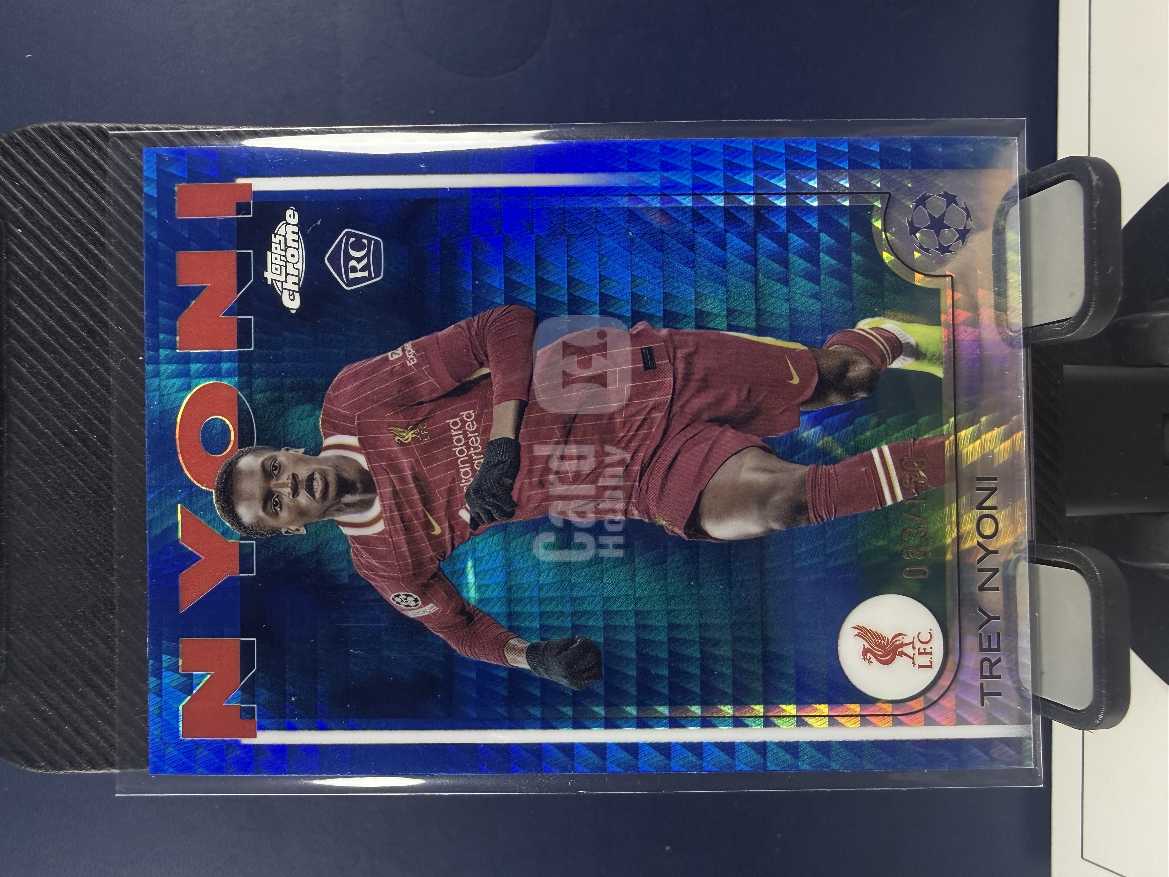 2024-25 Topps Chrome Trey Nyoni RC TC 欧冠 利物浦 新秀 尼奥尼 蓝折 150编 折射 收藏必备 (沸腾)