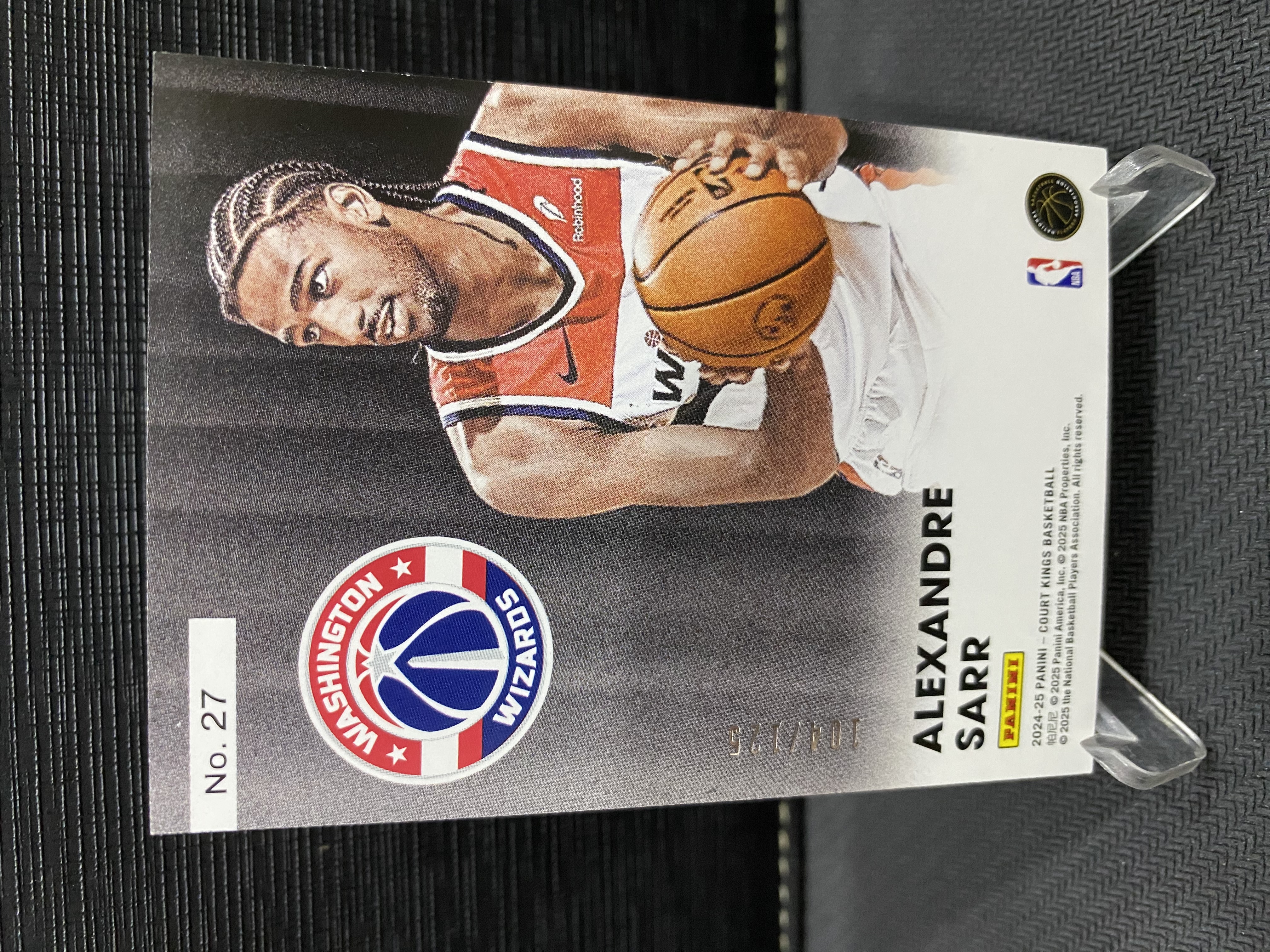 2024-25 Panini Court Kings Alex Sarr RC 油画 新秀 萨尔 双重曝光 特卡 银平行 125编 卡品如图 收藏必备 -老道-【乌苏拍卖】