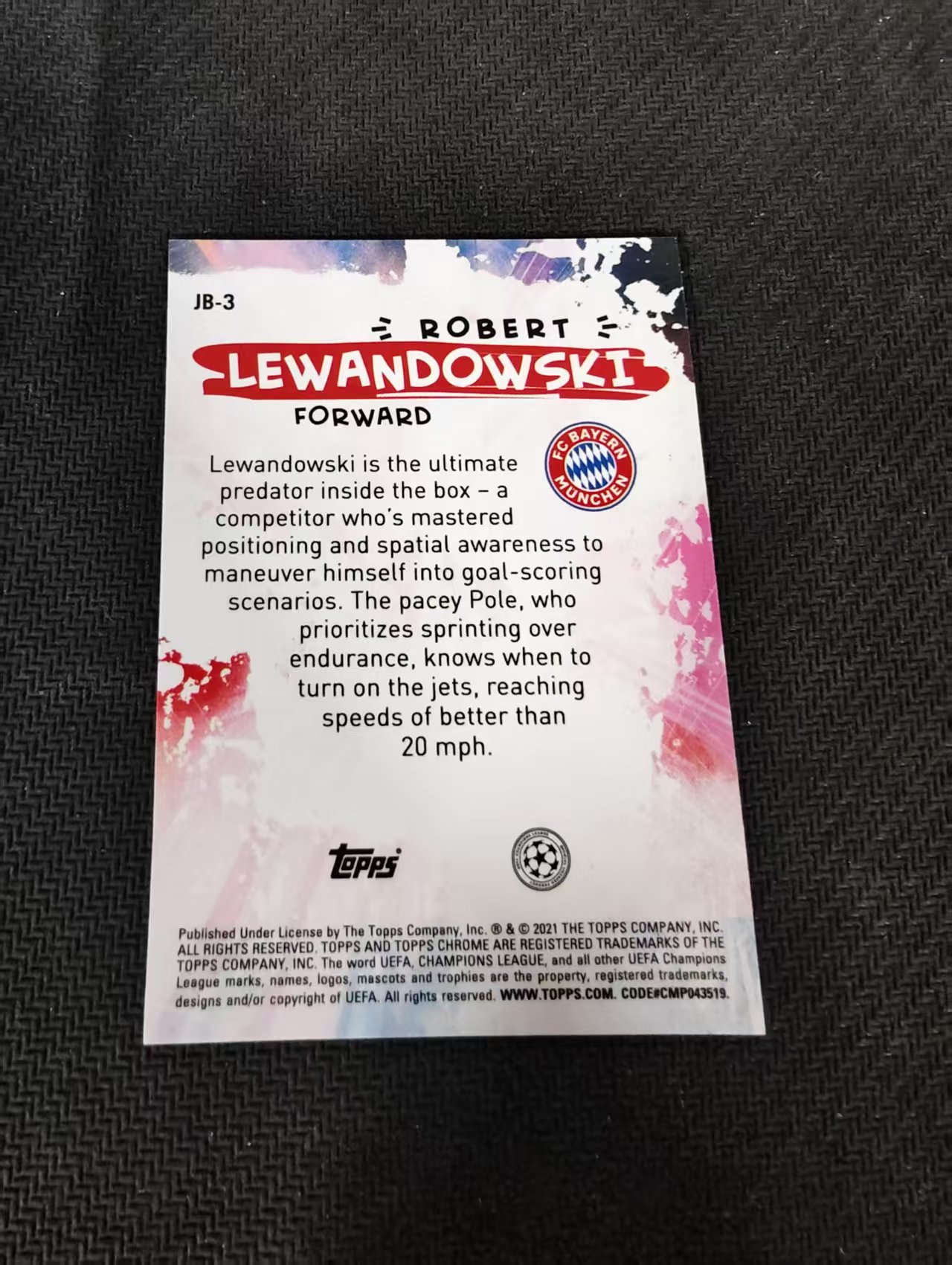 【可合并,不累计】2021 Topps Chrome Robert Lewandowksi 莱万 莱万多夫斯基 拜仁 joga 美丽比赛 大比例 划痕 边角瑕疵
