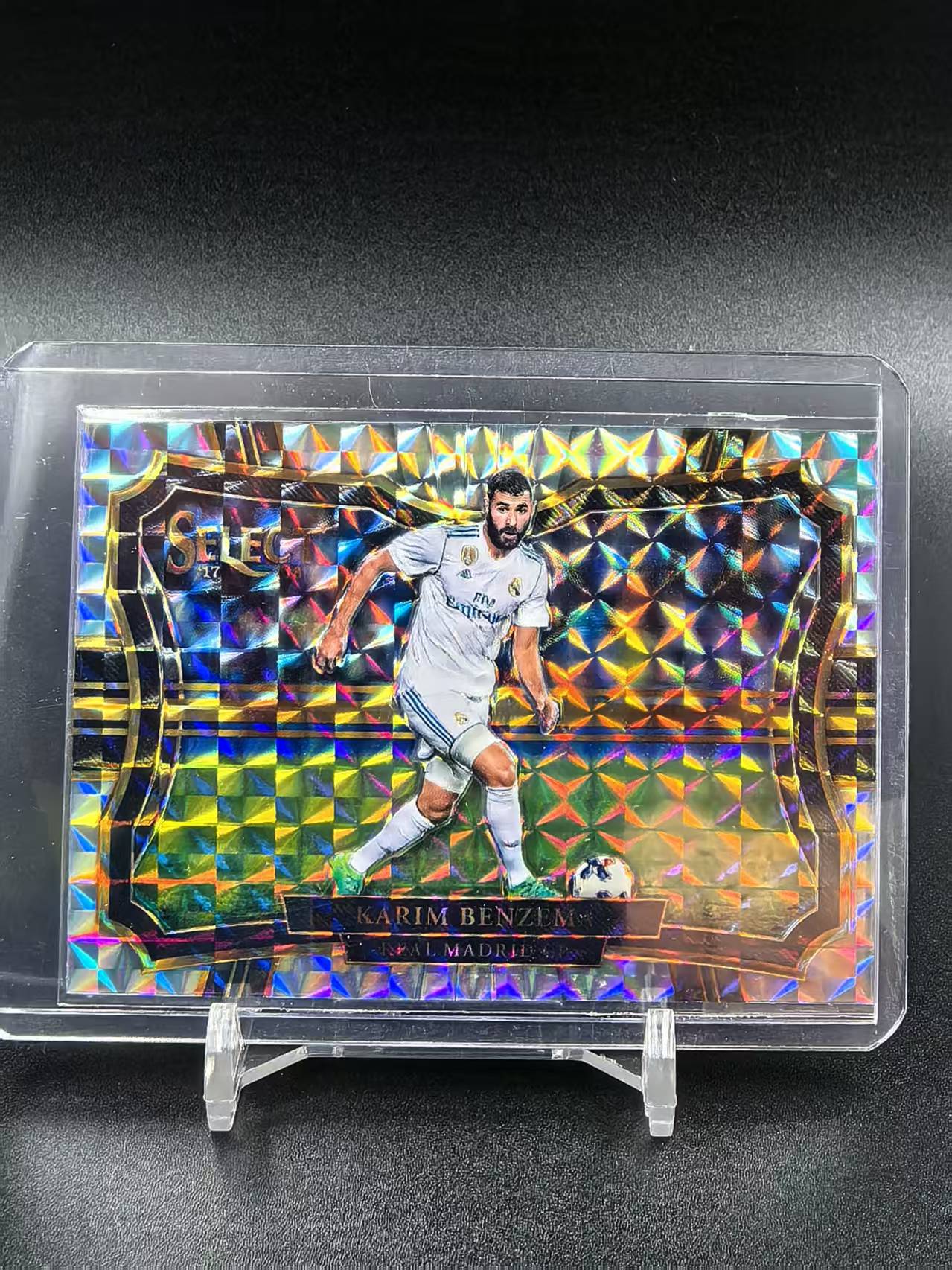 2017-18 Panini Select Karim Benzema #244 本泽马 皇家马德里 银马赛克折 三级