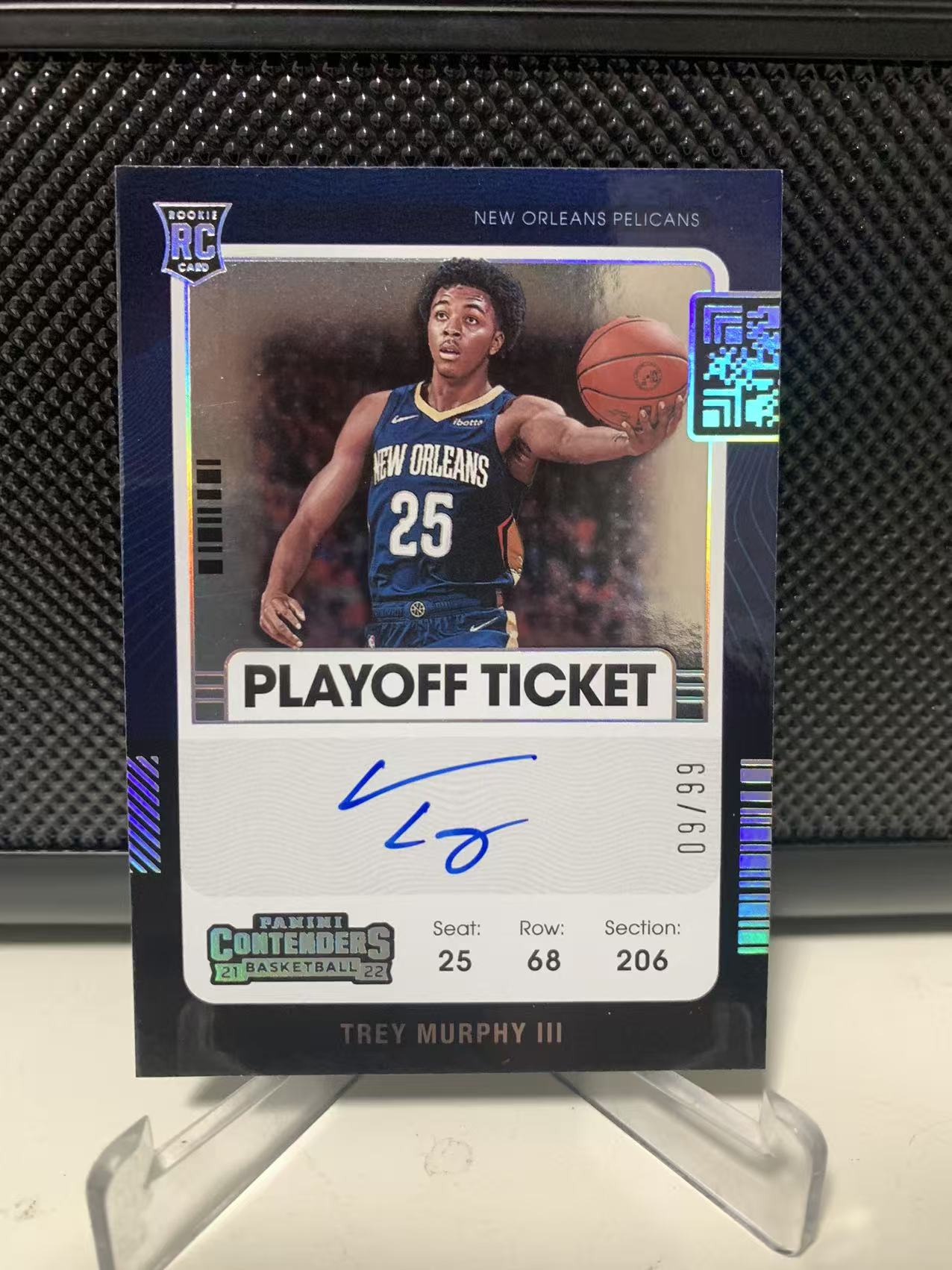 2021-22 Panini Contenders Trey Murphy III RC 球票 鹈鹕 特雷 墨菲 新秀 99编 签字 卡签 变化版 锡安队友 攻防一体 未来全明星 卡品如图