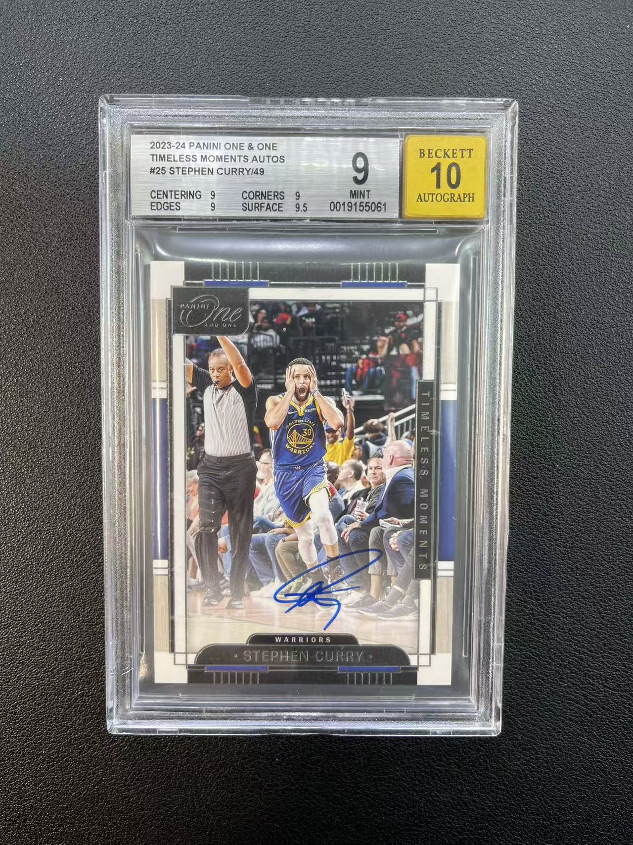 2023-24 oao One Stephen Curry 【威海星之卡】评级BGS9分签10分 勇士 三分王 库里 49编 Moments 经典庆祝选图 时刻签 签字 卡签 专收Hit卡 张总16