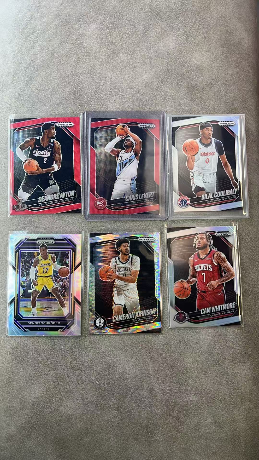 6176【330球星卡实体店代卖】2024-25 帕尼尼 PRIZM BLACK 黑盒 惠特摩尔 库利巴利 施罗德 艾顿 梅隆约翰逊 卡里斯勒弗特 6张 折射 LOT 无卡具 仅顺丰寄付(四中一)