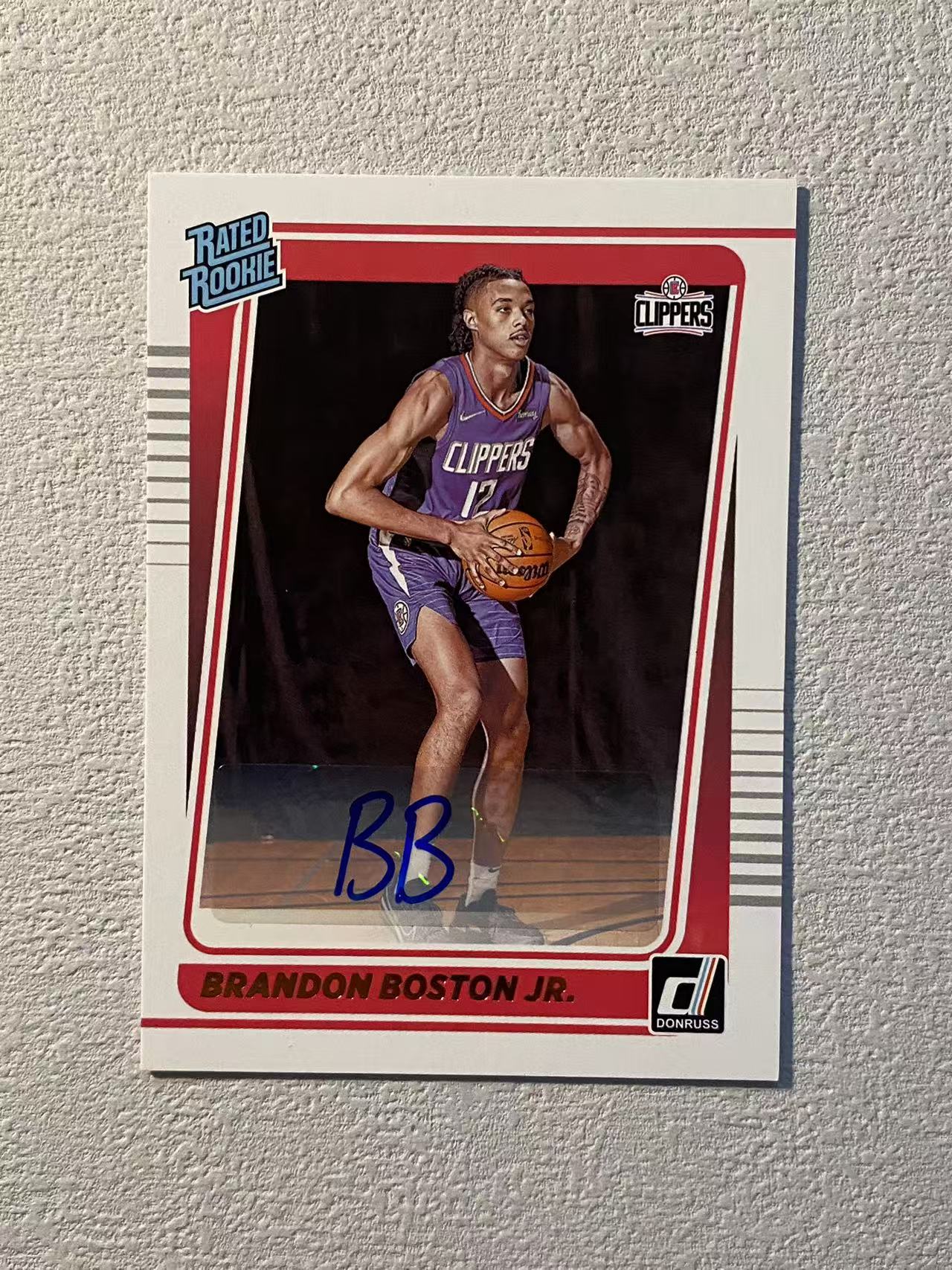 2021-22 Panini Donruss Brandon Boston Jr. RC 杜蕾斯 快船 新秀rc 小布兰登 波士顿 签字 收藏必备