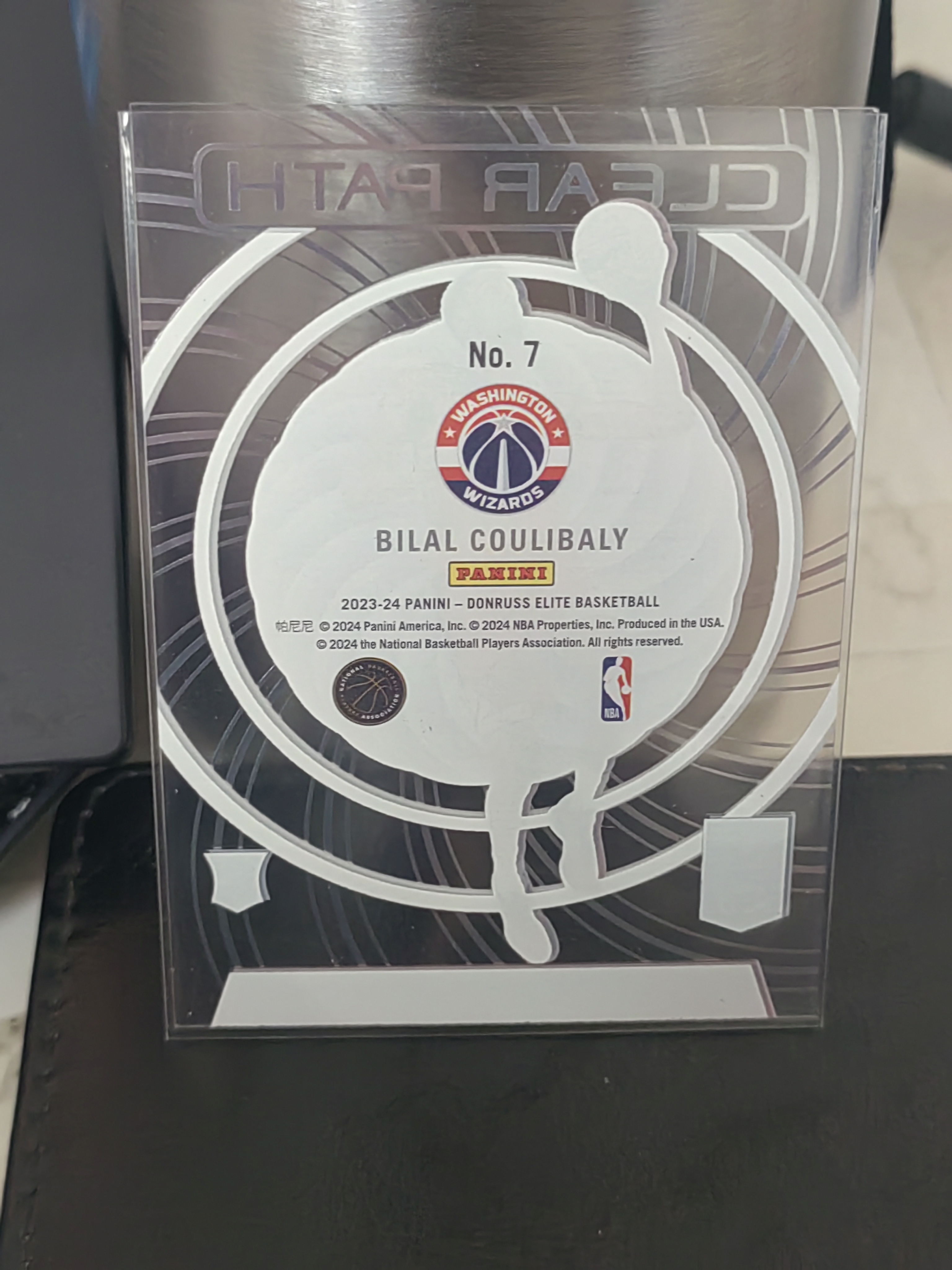 2023-24 Panini ELITE Bilal Coulibaly RC 精英 比拉尔库利巴利 奇才 新秀 胶片 CLEAR PATH 清晰路径 特卡 篮 白边白角 不保卡品 卡品如图