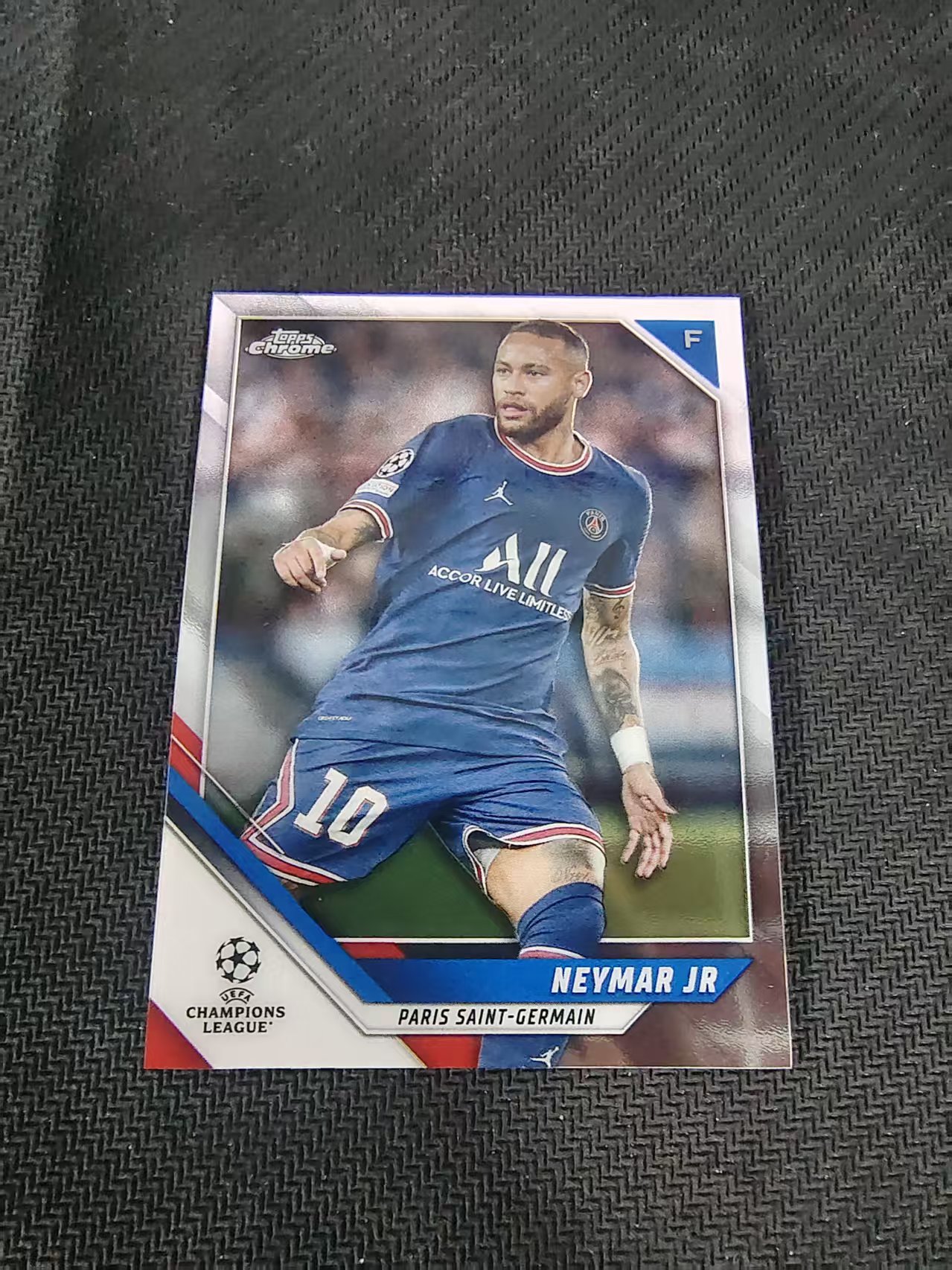 【可合并,不累计】2022 Topps Chrome Neymar Jr. 内马尔 巴黎圣日耳曼 巴西 欧冠 划痕 边角瑕疵 #50