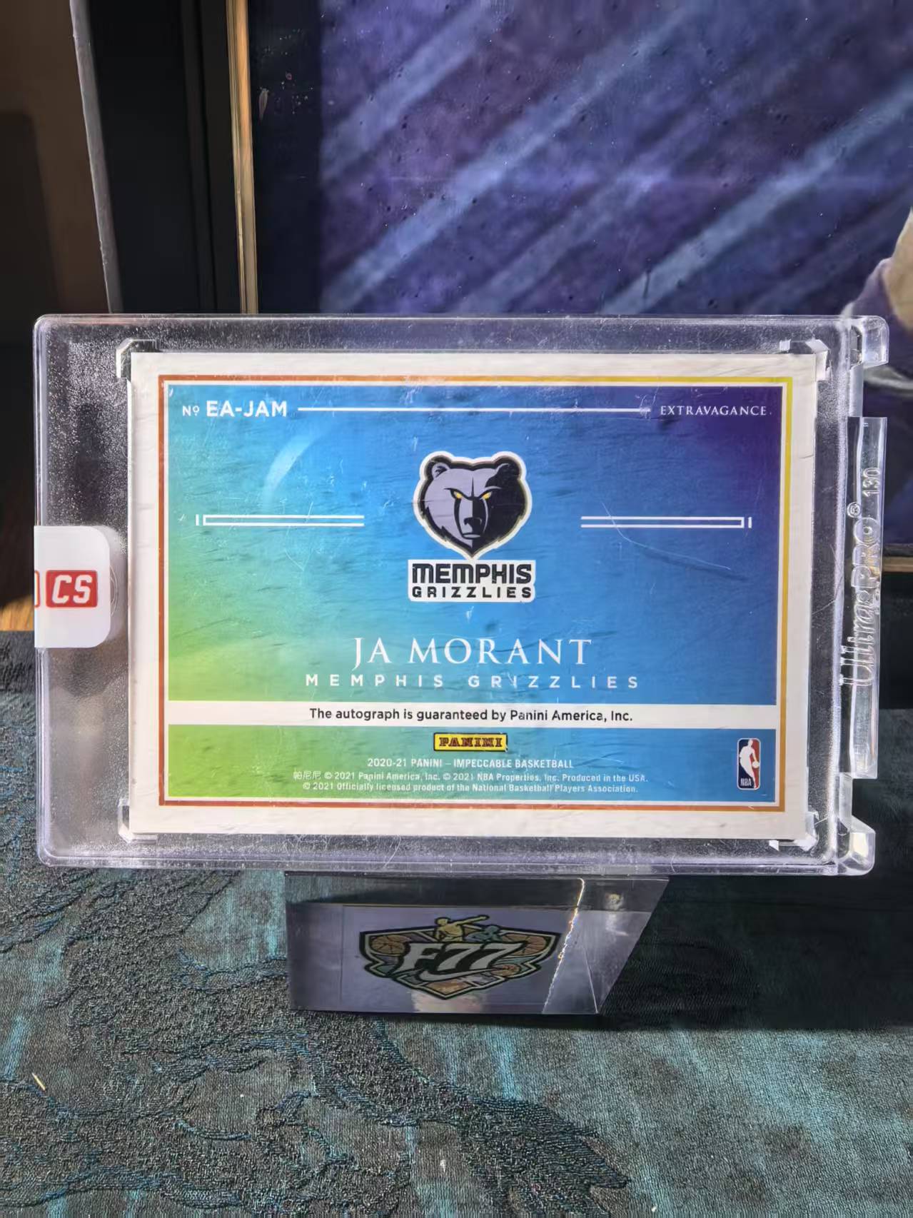 2020-21 Panini Impeccable Ja Morant 小真金 灰熊 贾 莫兰特 腰王 签字 卡签 奢华签 27/49编 原封砖 专收必备 收藏必备 7788