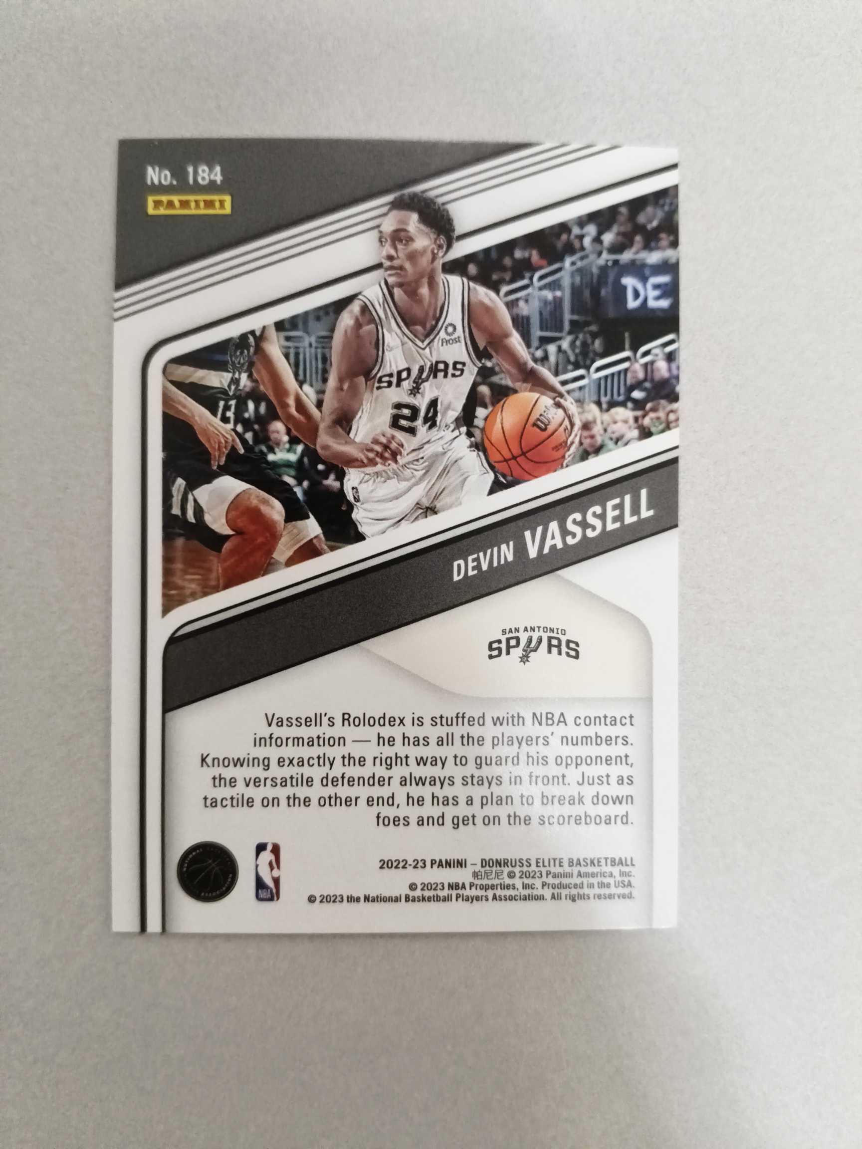 2022-23 Panini Elite Devin Vassell 德文 瓦塞尔 马刺 精英 88编 文班亚马队友