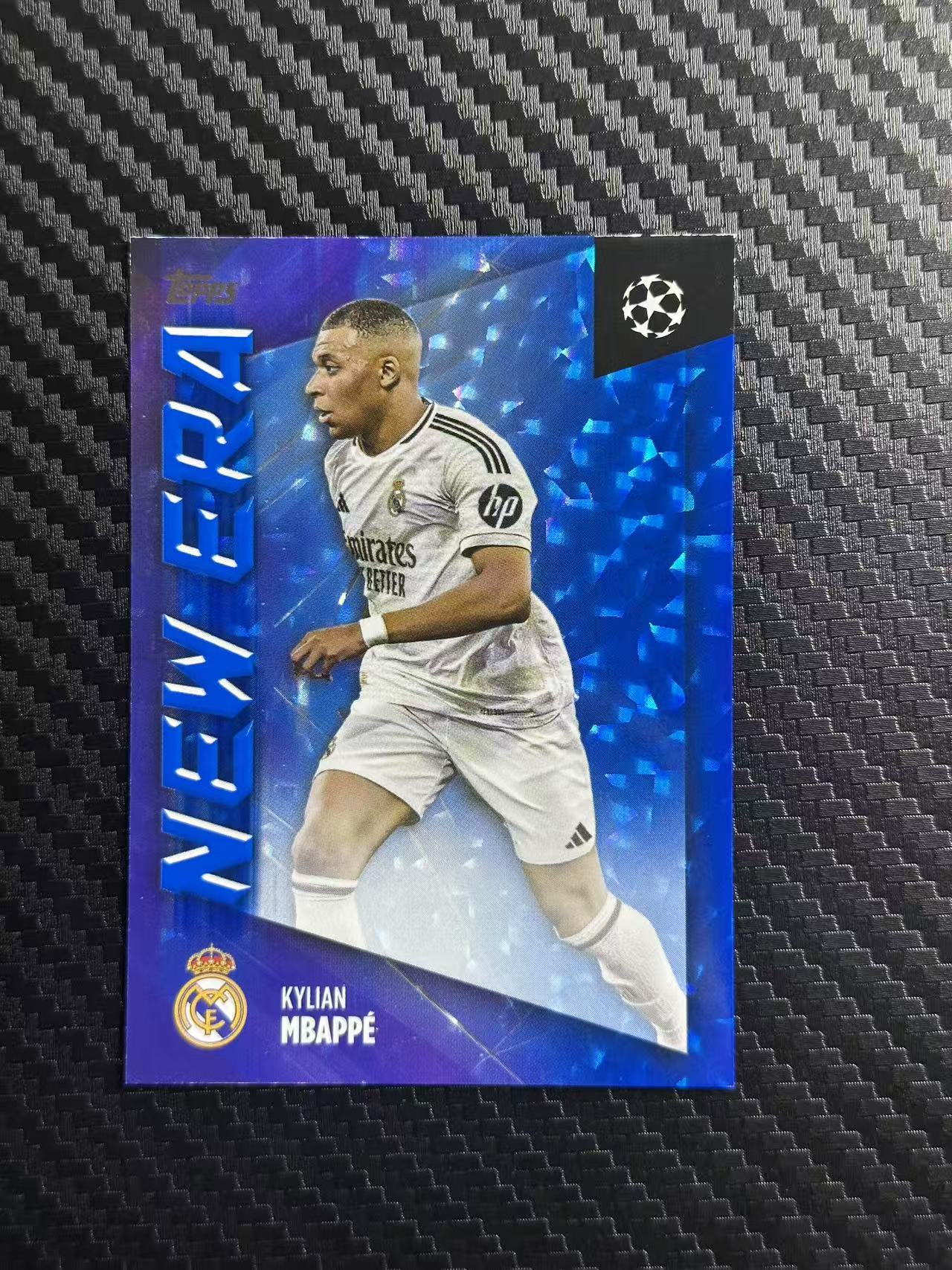 2025 Topps ucc Kylian Mbappe 欧战 皇家马德里 皇马 姆巴佩 新时代特卡 32/75编 蓝碎冰折 卡品如图 拍前看描述