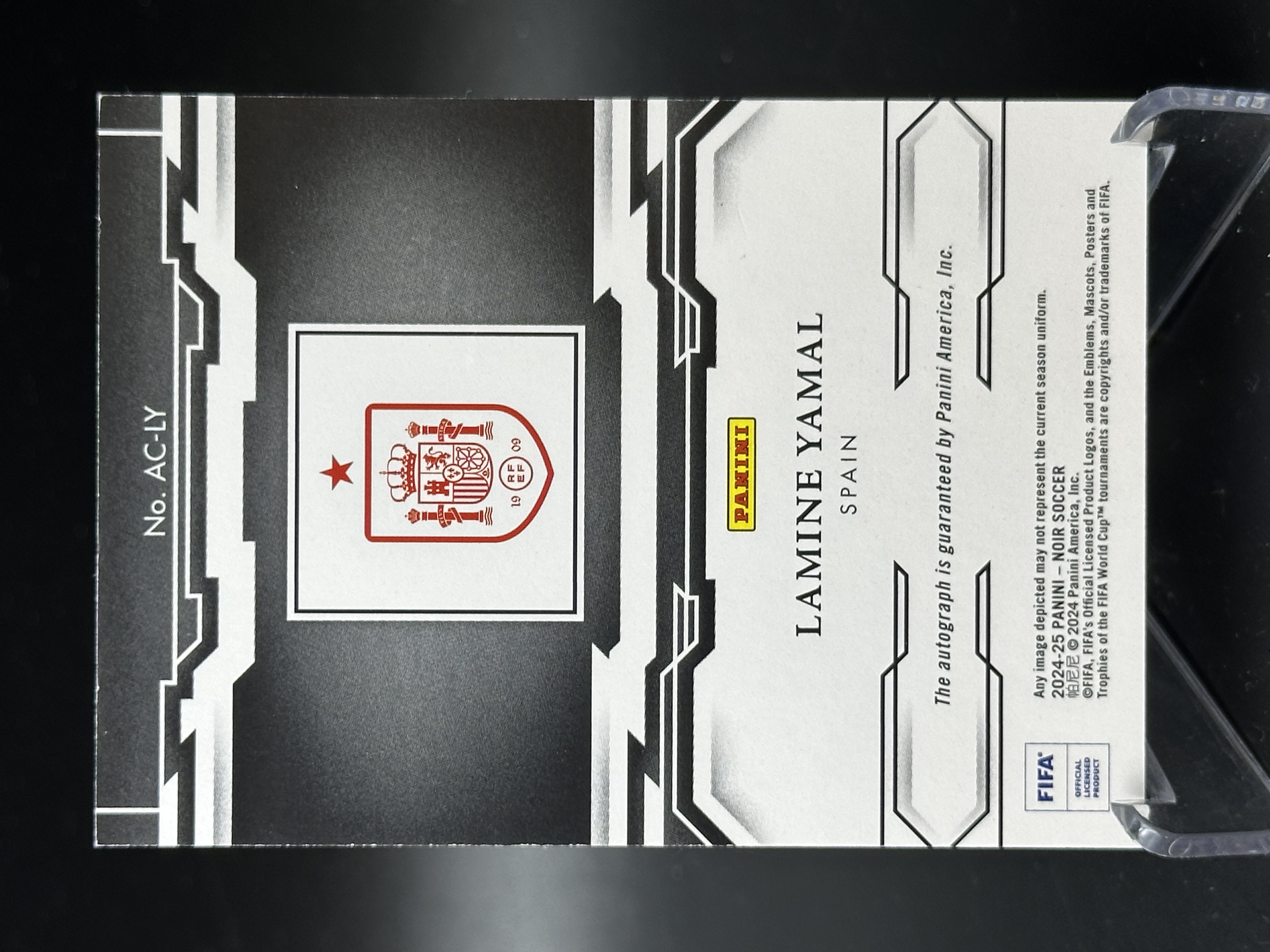2024-25 Panini Noir Lamine Yamal 【小黄拍卖】诺尔 亚马尔 巴萨 巴塞罗那 西班牙 签字 47/49编 瑕疵如图「汉堡王」