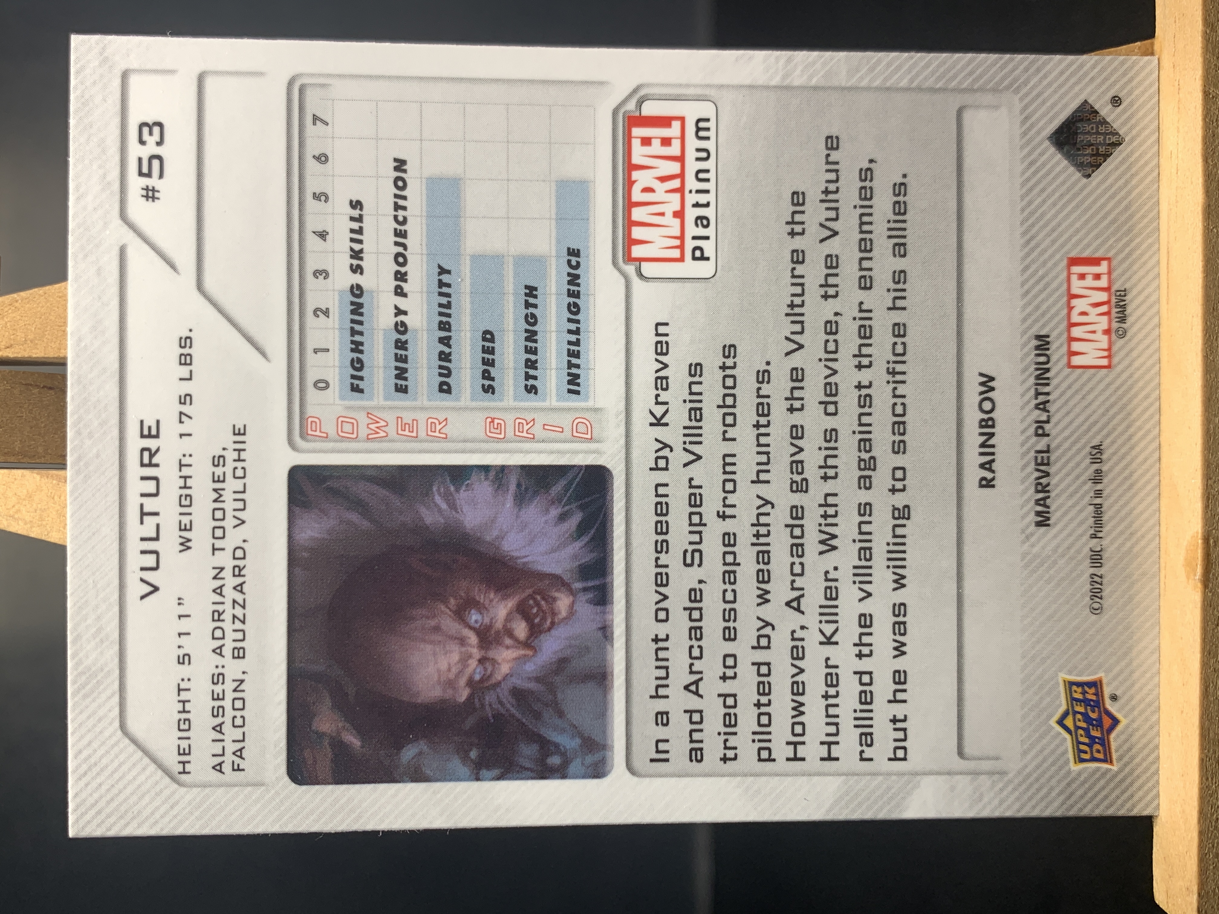 (S3)2022 UPPER DECK Marvel 漫威 银折 秃鹫 实卡好看 收藏凑套必备 !!!