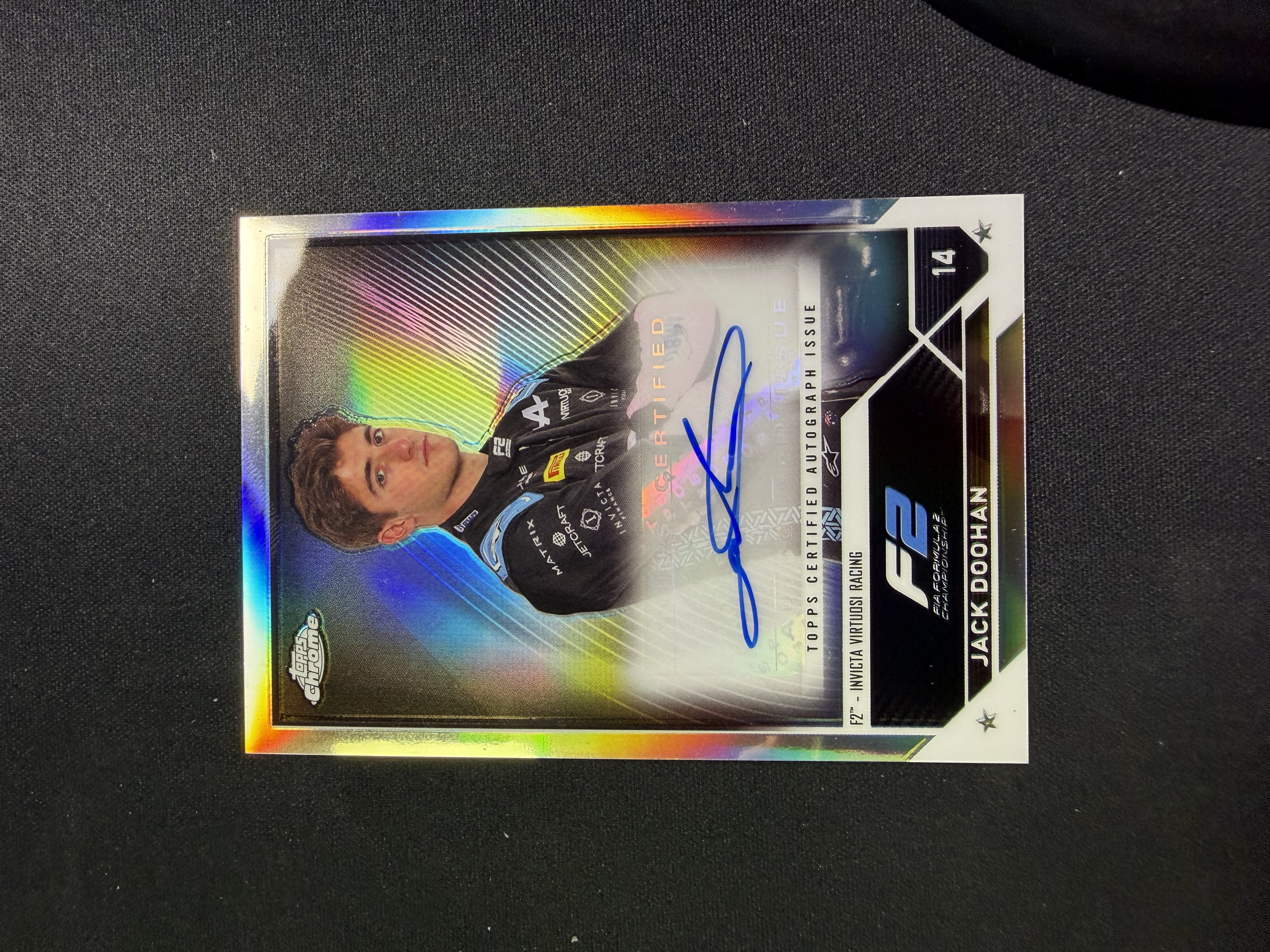 2023 Topps Chrome Jack Doohan 杰克 杜汉 银折 折射 签字 定妆照 墨迹完美 F2 现效力AlpineF1车队