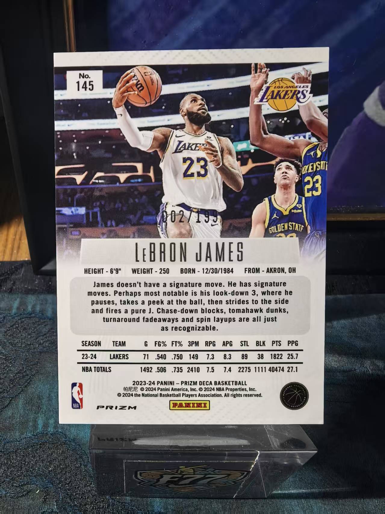 2023-24 Panini Prizm LeBron James pz十周年复刻 勒布朗 詹姆斯 小皇帝 199编 红折 折射 洛杉矶湖人队 历史得分王 超级巨星 收藏必备 7788