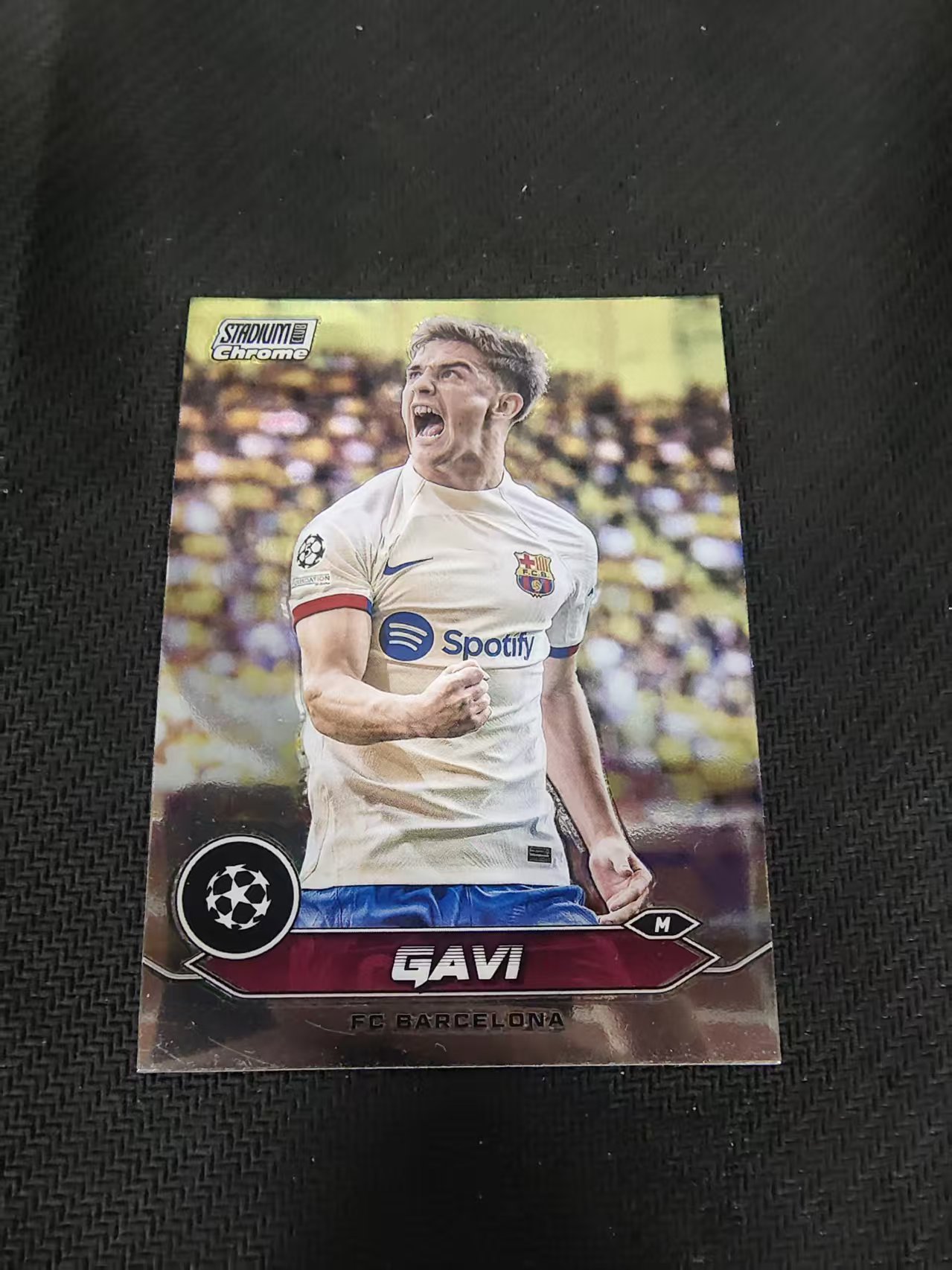 【可合并,不累计】2024 Topps Stadium Club Chrome GAVI 巴塞罗那 巴萨 加维 竞技场 欧冠 划痕 边角瑕疵 #6