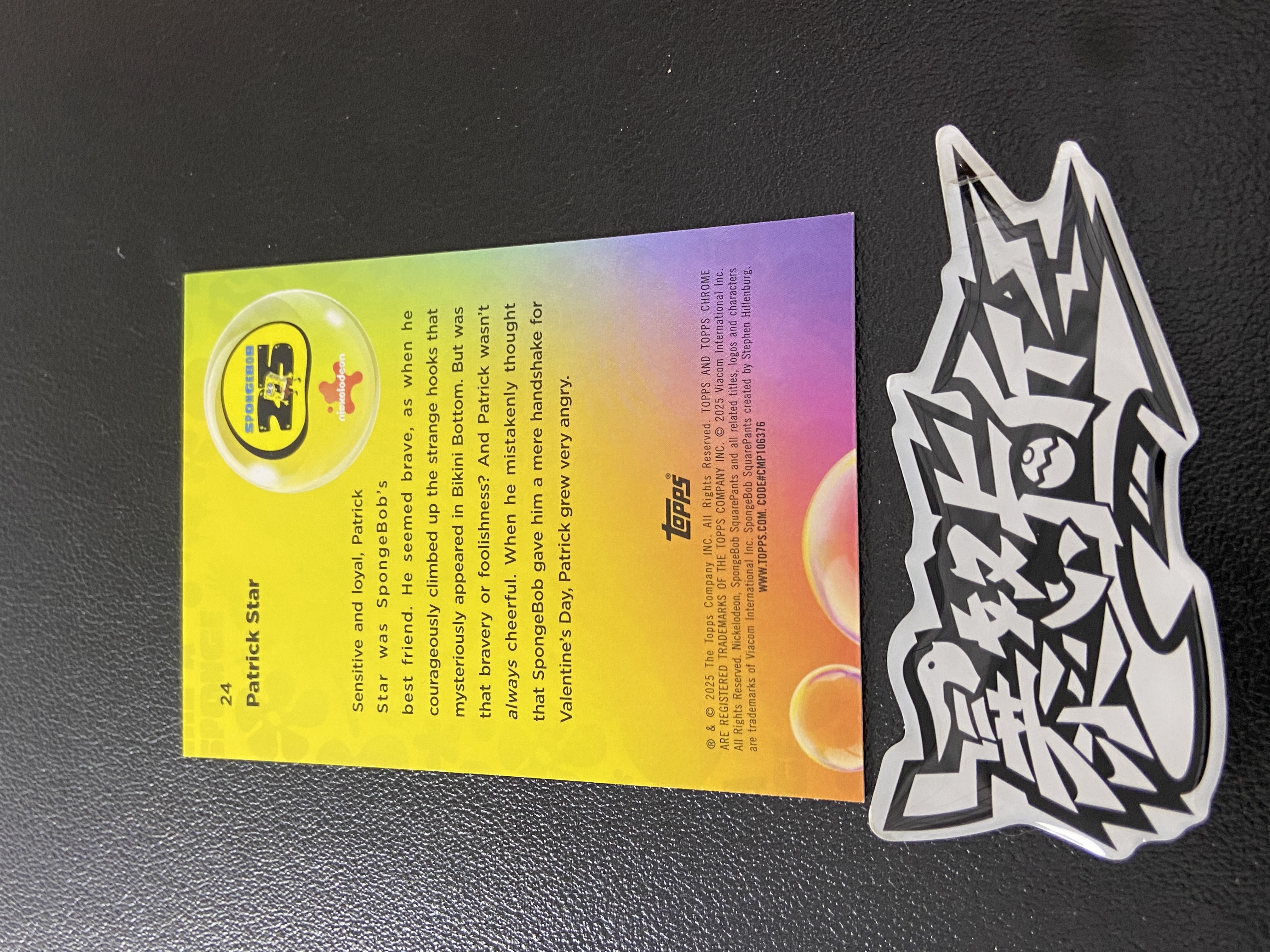 【暴怒代卖】2025 Topps Chrome 海绵宝宝 SpongeBob 25周年 蓝宝石 sapphire TC Patrick Star 派大星 蓝碎冰折 收藏必备 瑕疵如图|暴怒汤白F3