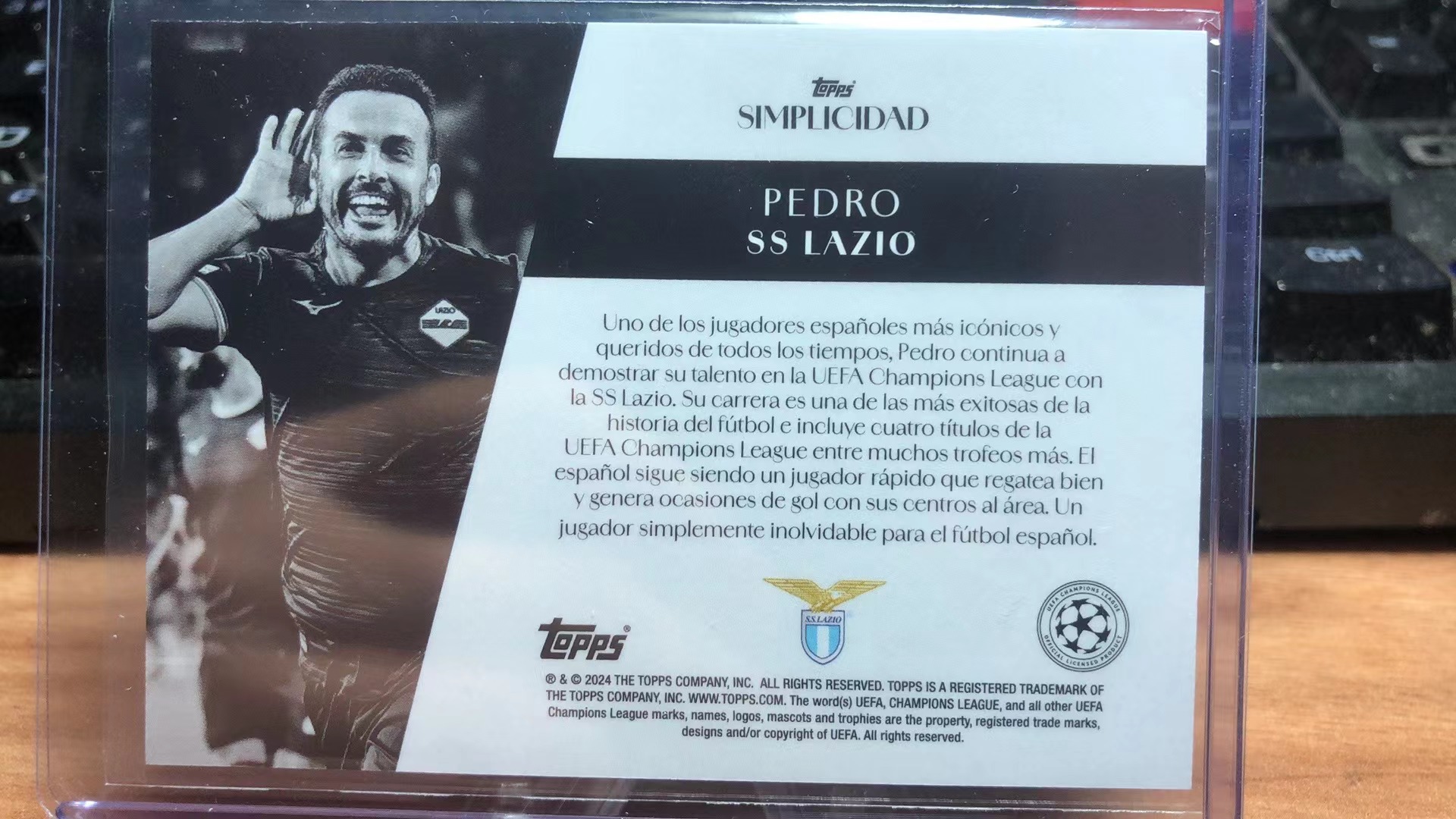 2023-24 Topps Simplicidad Pedro 西班牙极简 小白盒 佩德罗 西班牙 拉齐奥 世界杯冠军 18/99 紫折