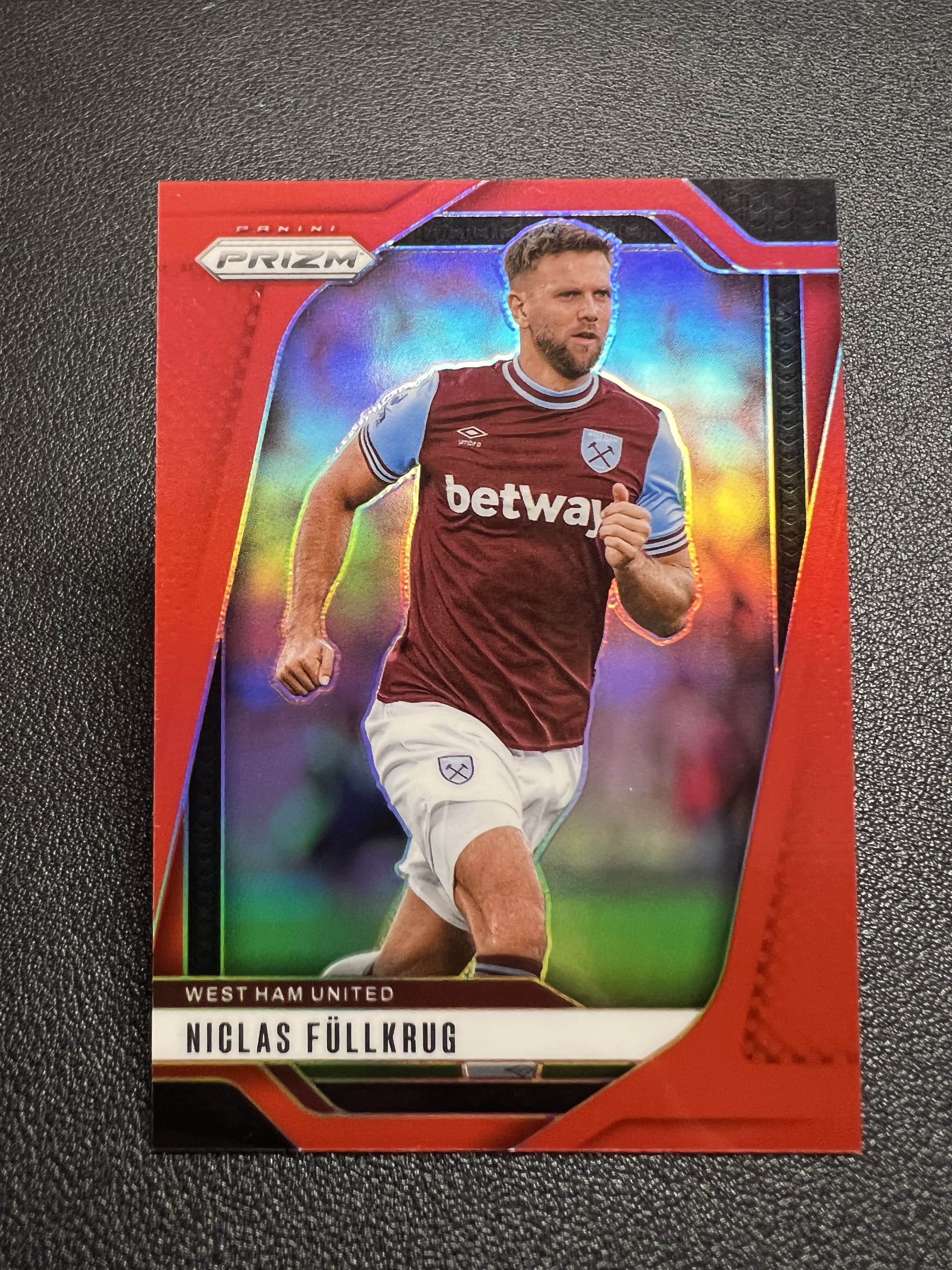 2024-25 Panini Prizm Niclas Fullkrug 【星佑代卖】PZ 英超 西汉姆联 尼古拉斯 菲尔克鲁格 红折 199编 收藏必备 alan