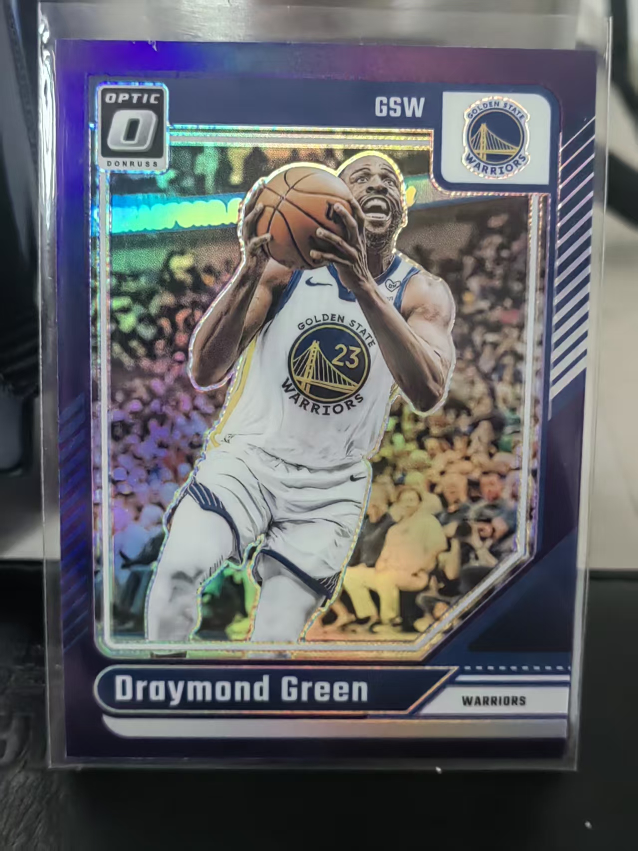 2024-25 Panini Donruss Optic Draymond Green 杜蕾斯op 德雷蒙德 格林 追梦格林 勇士 紫折 篮 白边白角 不保卡品 卡品如图