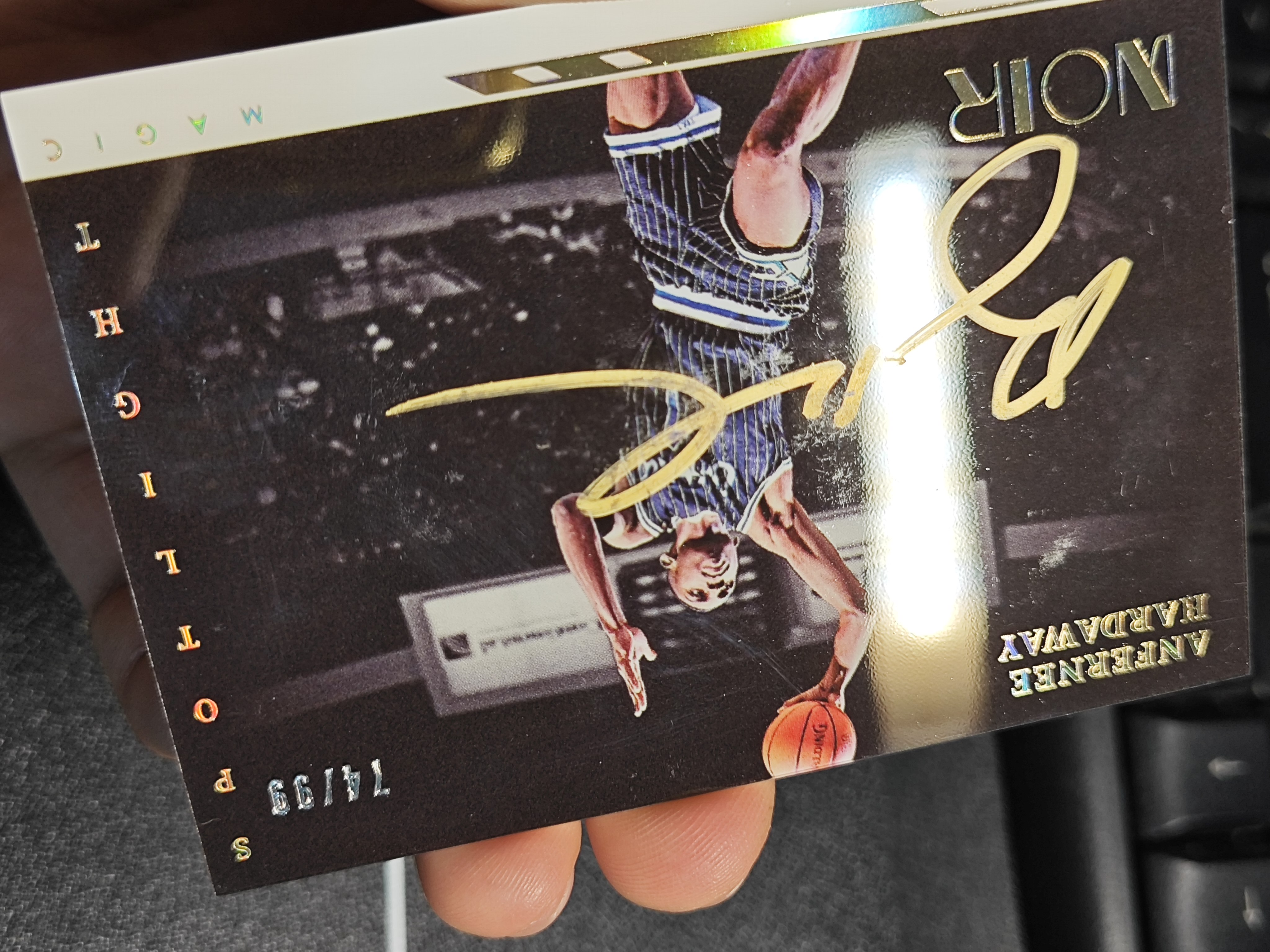 【KAKA】2021-22 Panini Noir Anfernee Hardaway 诺尔 魔术 便士 安芬尼 哈达威 99编 卡签 聚光灯 镜面 Spotlight 金笔签 签字 轻印如图 景艺