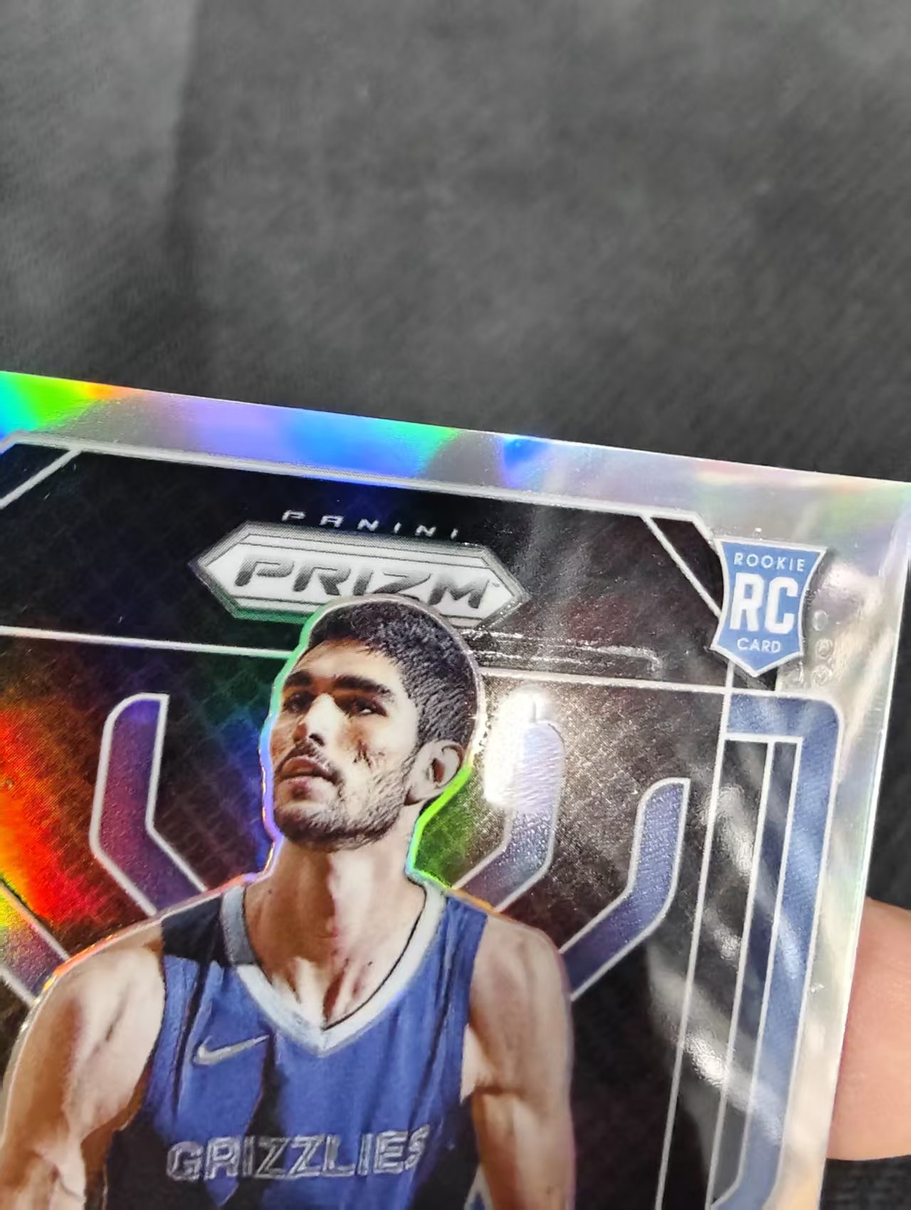 【可合并,不累计】2021-22 Panini Prizm Santi Aldama RC PZ 灰熊 新秀 桑蒂 阿尔达马 签字 银折 瑕疵如图