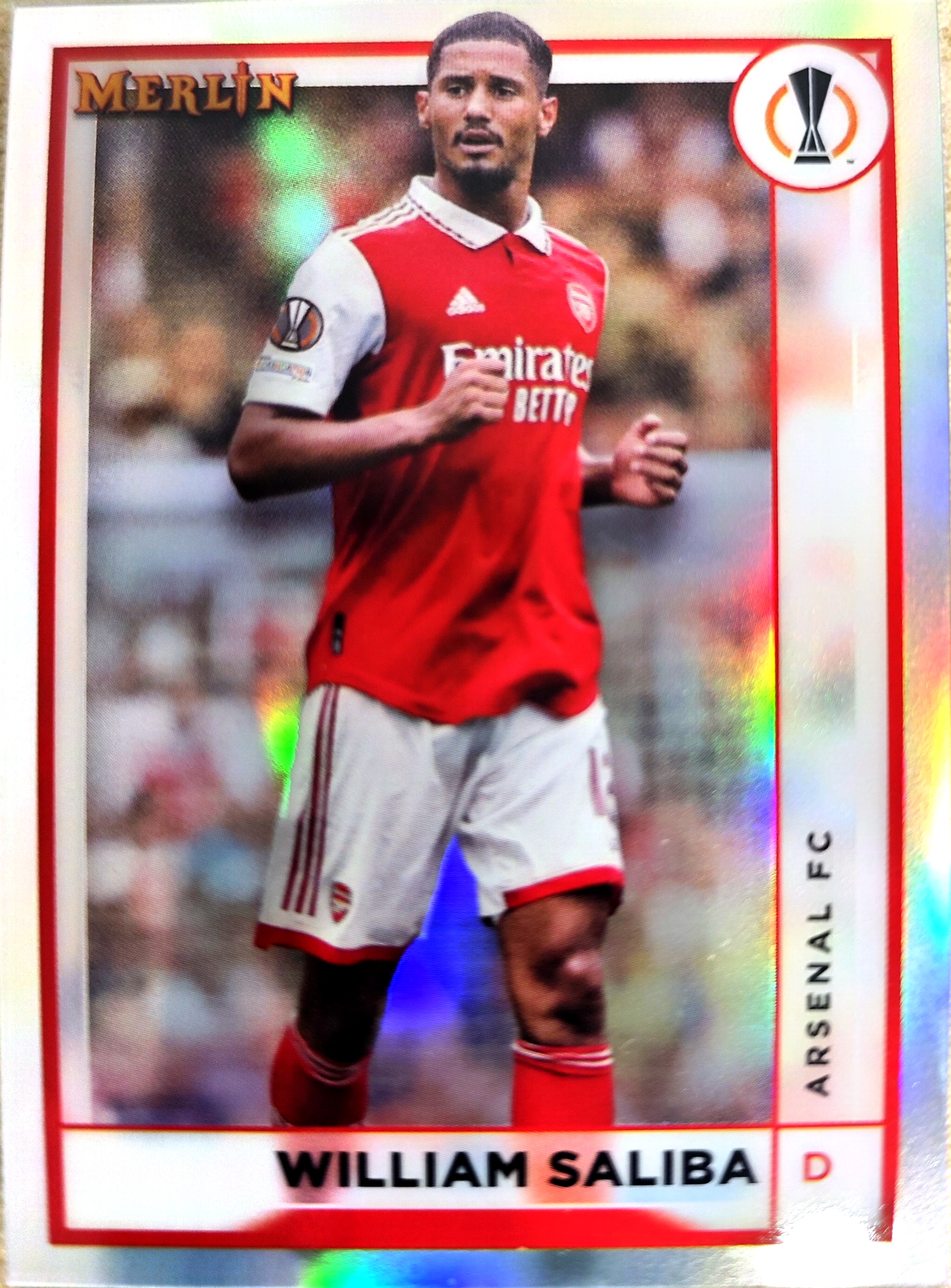 2024-25 Topps Merlin William Saliba 威廉 萨利巴 法国 阿森纳 欧冠梅林 银