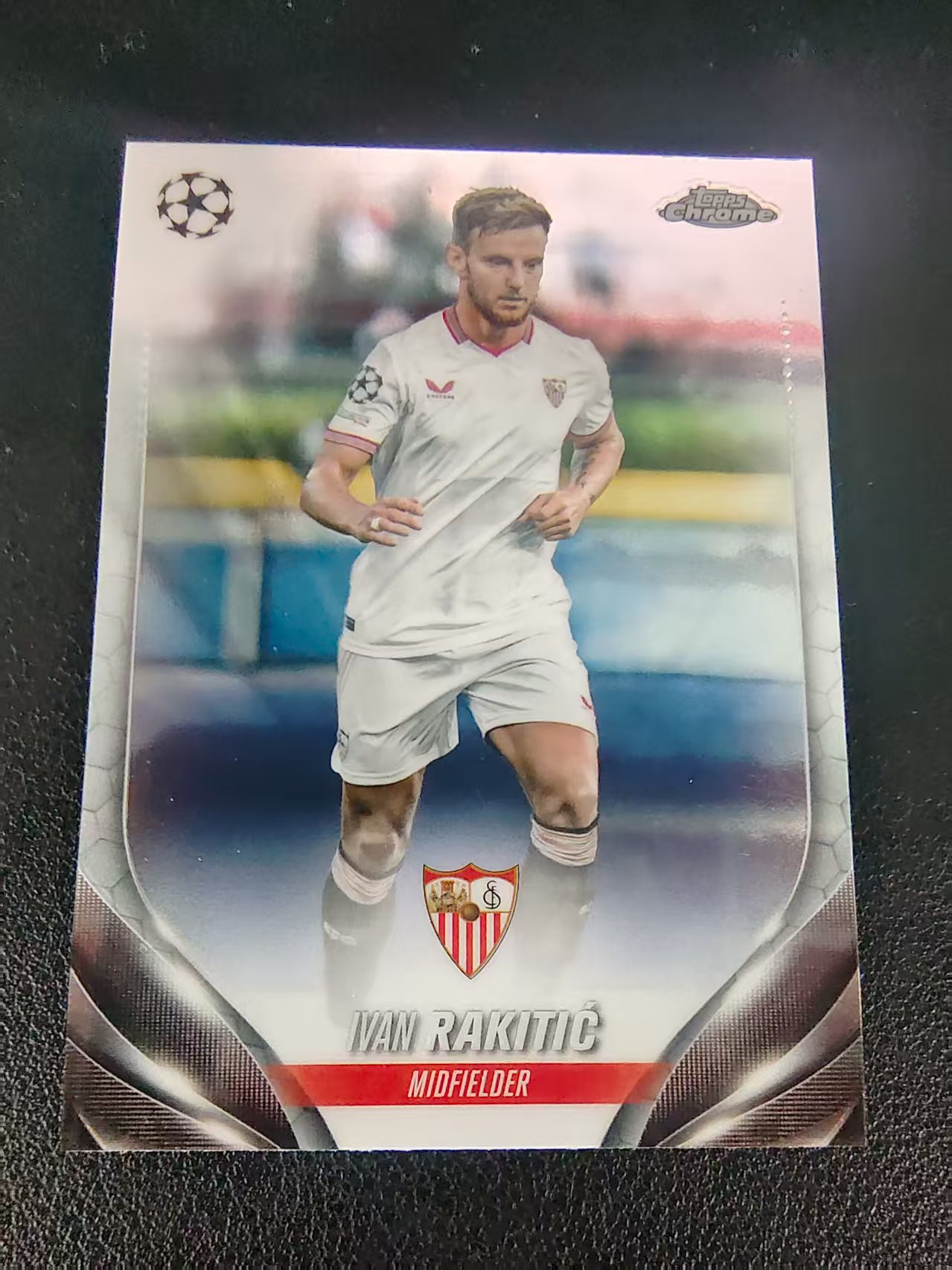 【可合并,不累计】2024 Topps Chrome Ivan Rakitic 塞维利亚 拉基蒂奇 欧冠 划痕 边角瑕疵 #137