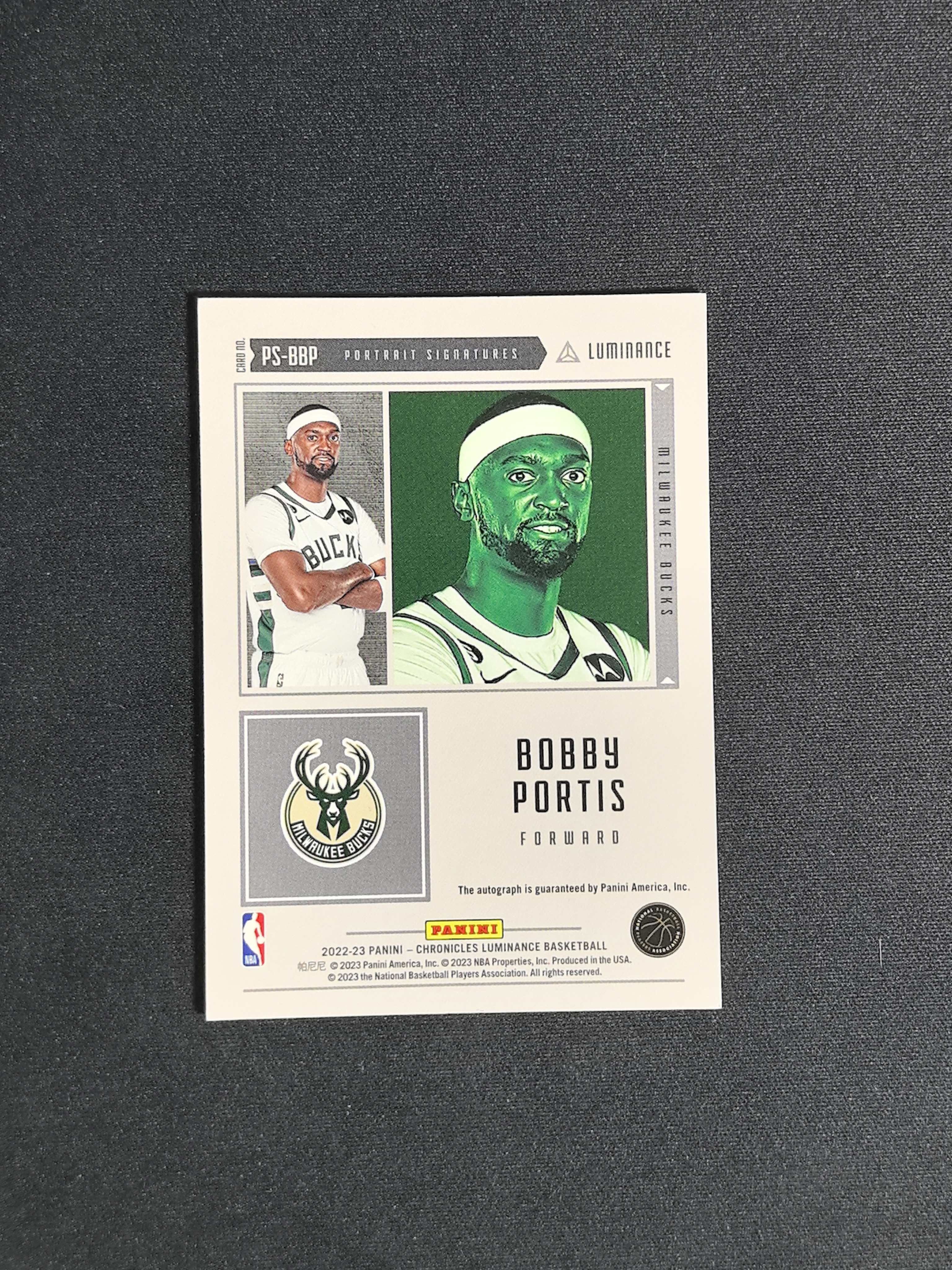 2022-23 Panini Chronicles Bobby Portis 编年史 雄鹿 鲍比波蒂斯 149编签字 收藏必备 卡品如图 鱼【CYT球星卡】