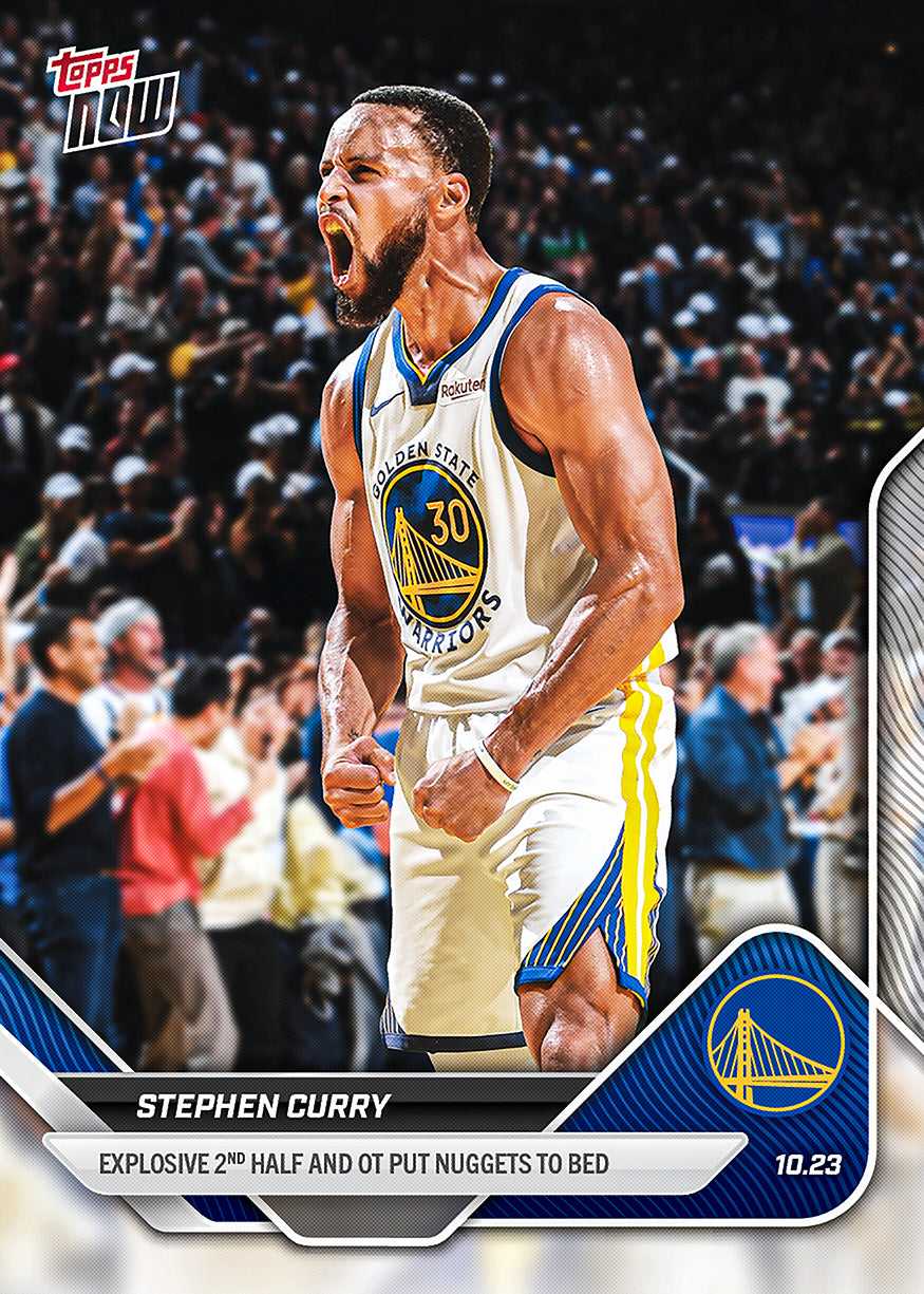 2025 Topps Now Stephen Curry NBA 斯蒂芬 库里 统治级表现 击溃掘金（彬伯）【JS卡牌潮玩】（随机发货，卡品通行）