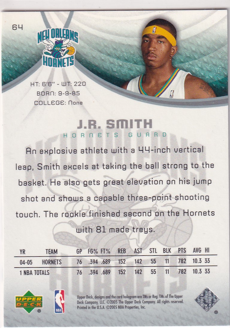 【thebighit】不累计TTB.05-06 UD SP Game Used JR 史密斯 50编 经典老卡