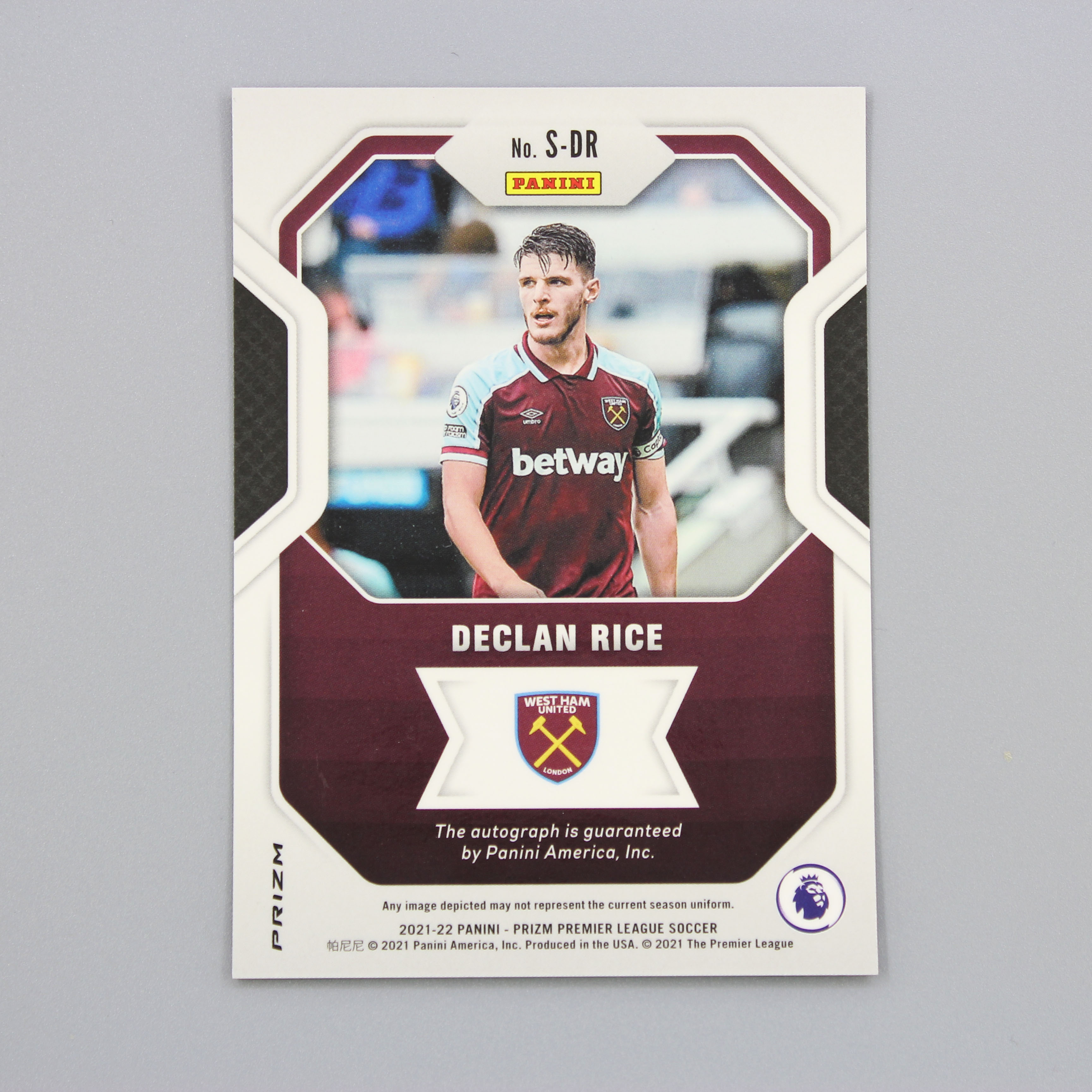2023-24 Panini PRZIM Declan Rice 阿森纳英格兰中场核心 德科兰 莱斯 赖斯 大米 红折签字 明年世界杯值得期待!【HOPE代卖(4.5%含卡淘)】