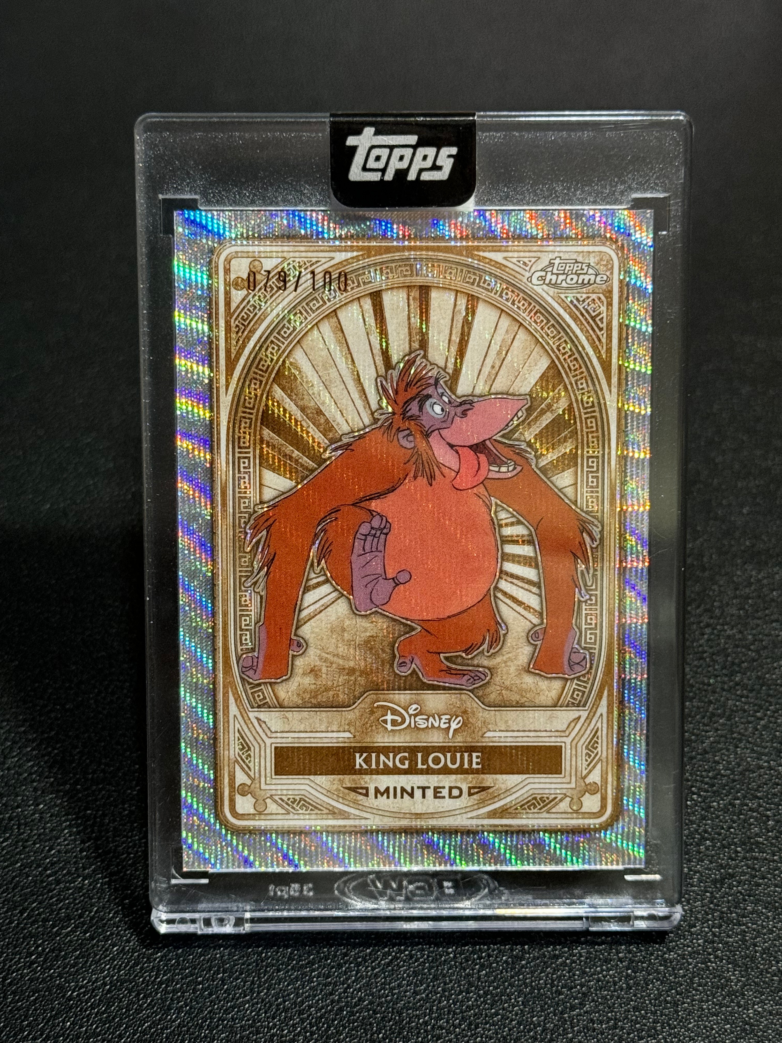 2025 Topps Disney Mint 迪士尼 Minted 1阶 铜版本 Chrome 银折 波纹折 100编 路易王 King Louie #12 收藏 必备 LWLP