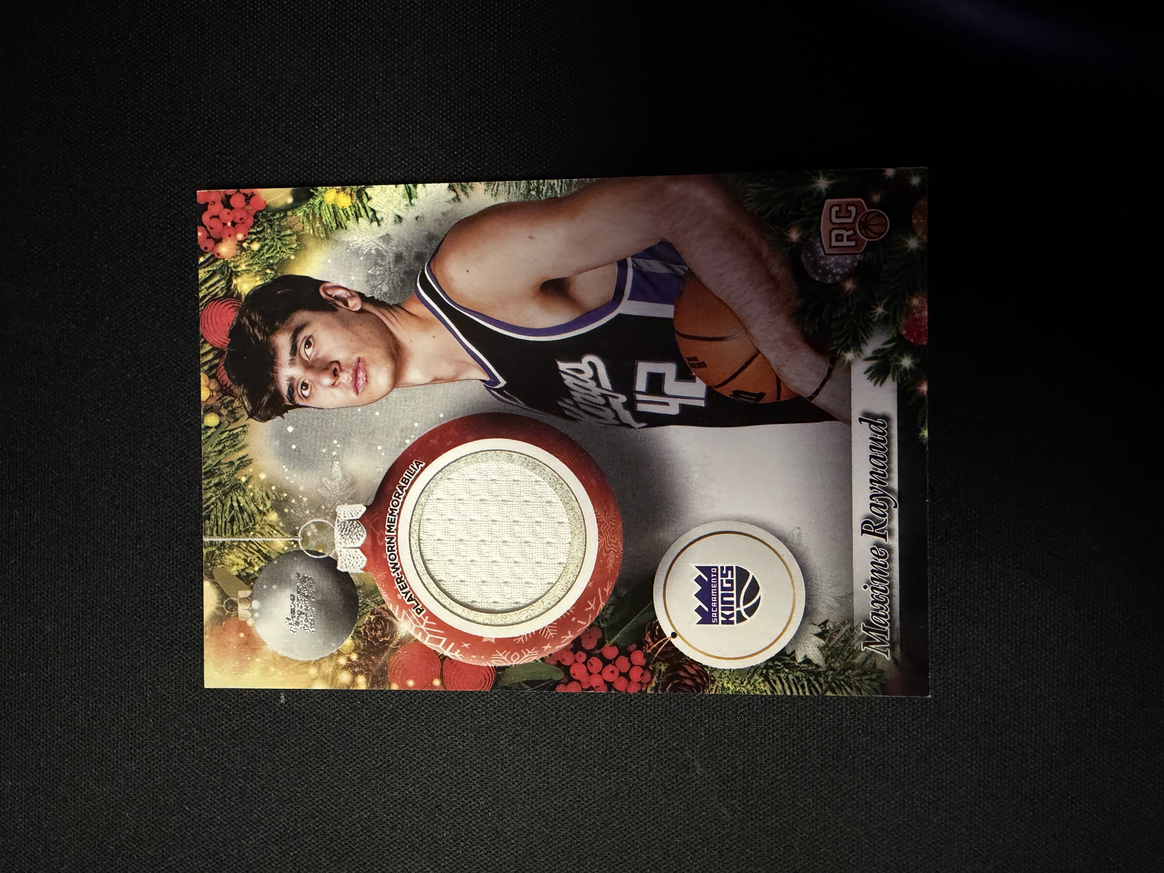 2025-26 Topps Holiday Mega Maxime Raynaud RC 马克西姆 雷诺 国王 新秀 圣诞节 物料 亲穿球衣 PPP