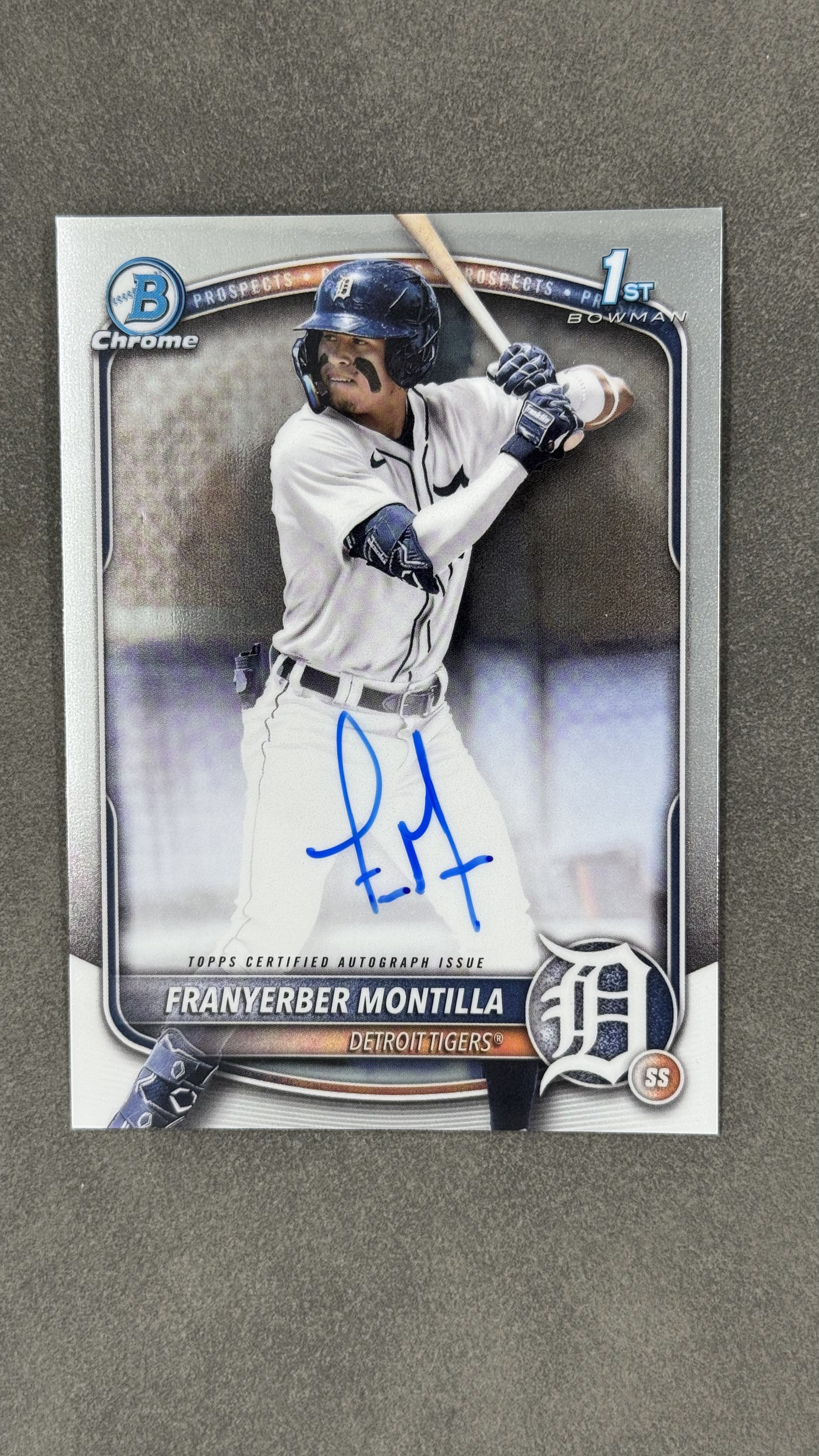 2025 Topps Bowman Franyerber Montilla 1st 底特律老虎队 弗兰耶伯 蒙蒂利亚 新秀 签字 游击手 未来可期 投资收藏 #CPA-FM