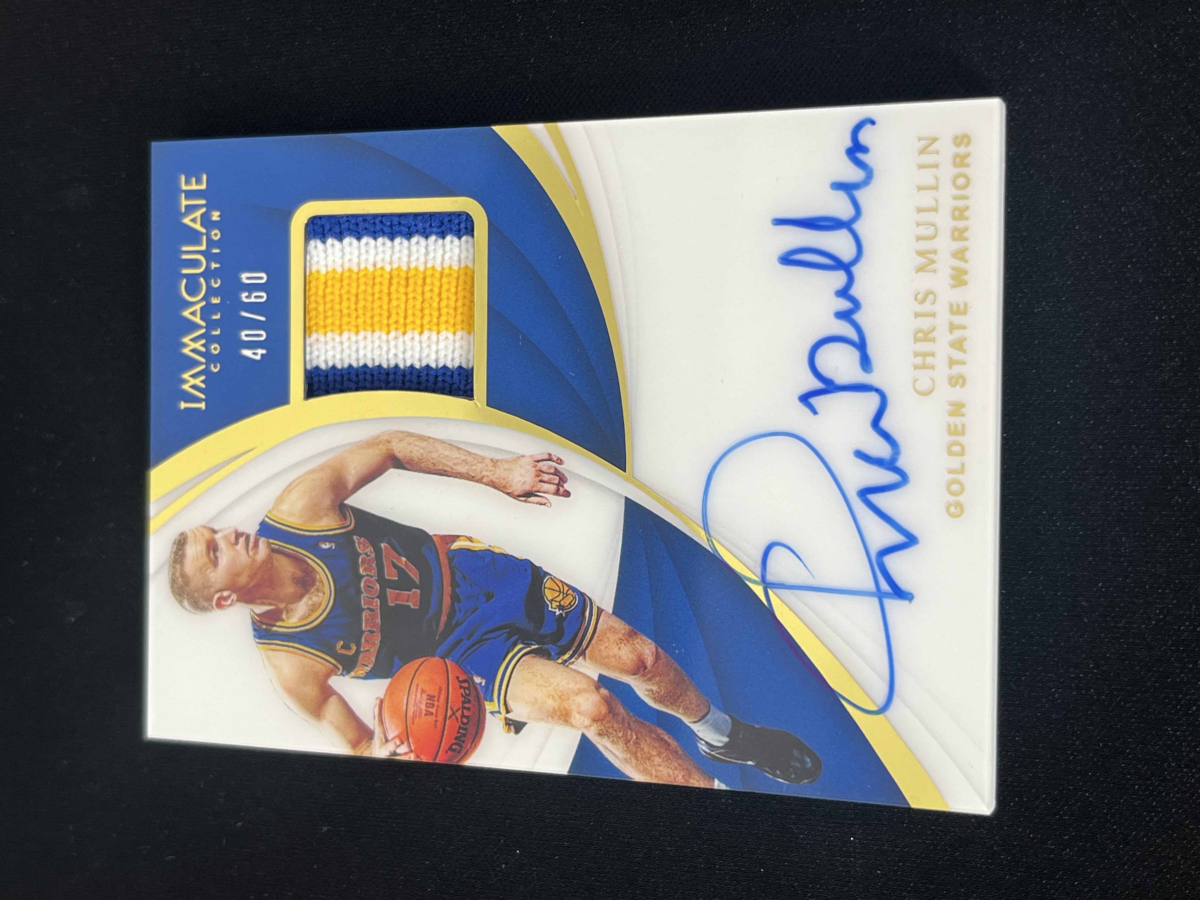 【大盘鸡】 2018-19 Panini Immaculate Chris Mullin 帕尼尼 IMM 镜面球衣签 PA 60编 勇士 金左手 克里斯穆林 40/60 投资必备 卡品如图