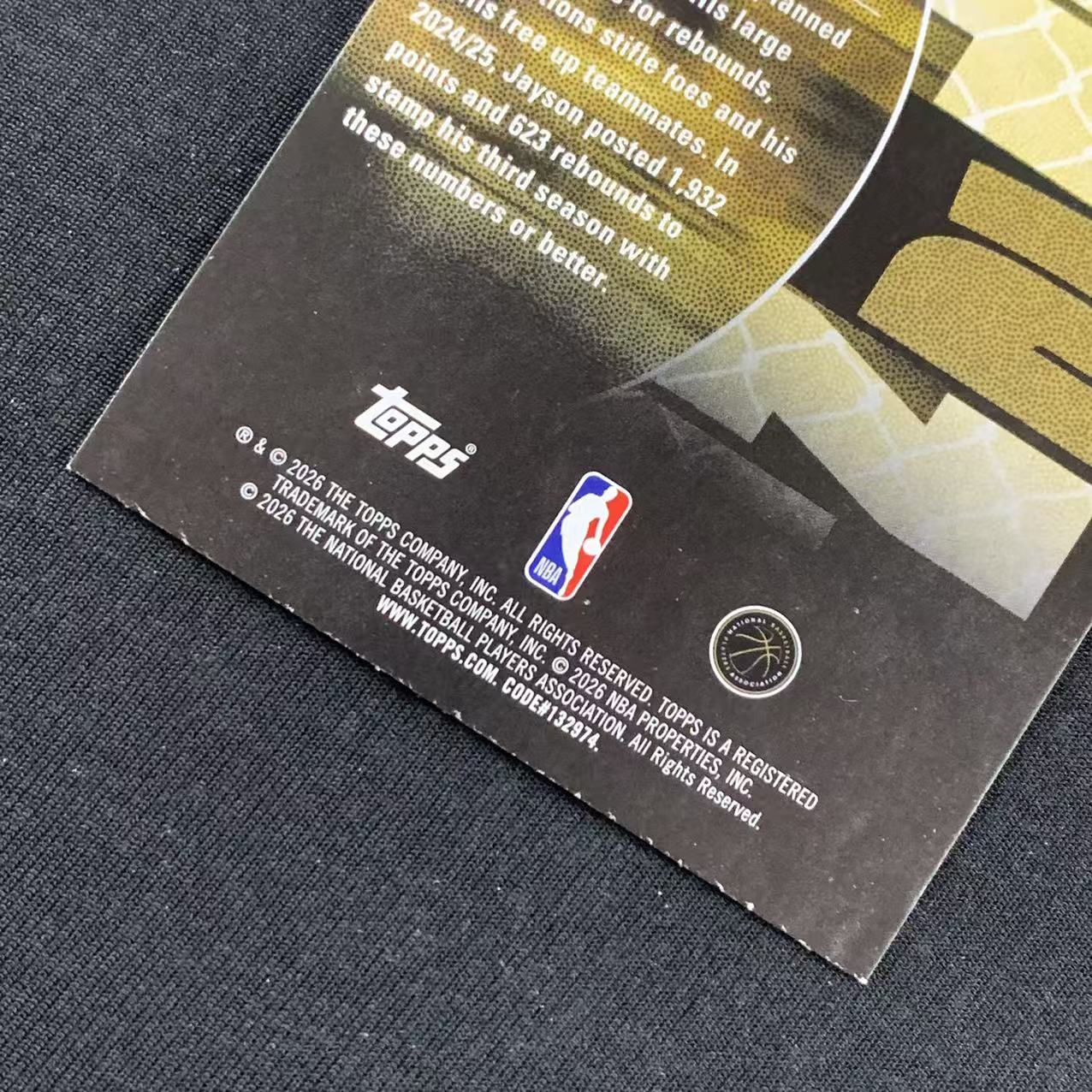 2026 Topps NBA Hoops Jayson Tatum 杰森 塔图姆 凯尔特人 Net 2 Net 特卡 折射 瑕疵图三四 收藏必备