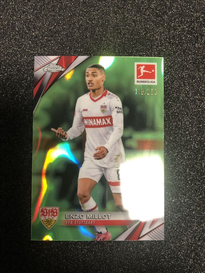 2024-25 Topps Chrome Enzo Millot 德甲tc 米约 法国 斯图加特 吉达国民 250编 青波纹折 119/250 卡品如图 凑套收藏必备