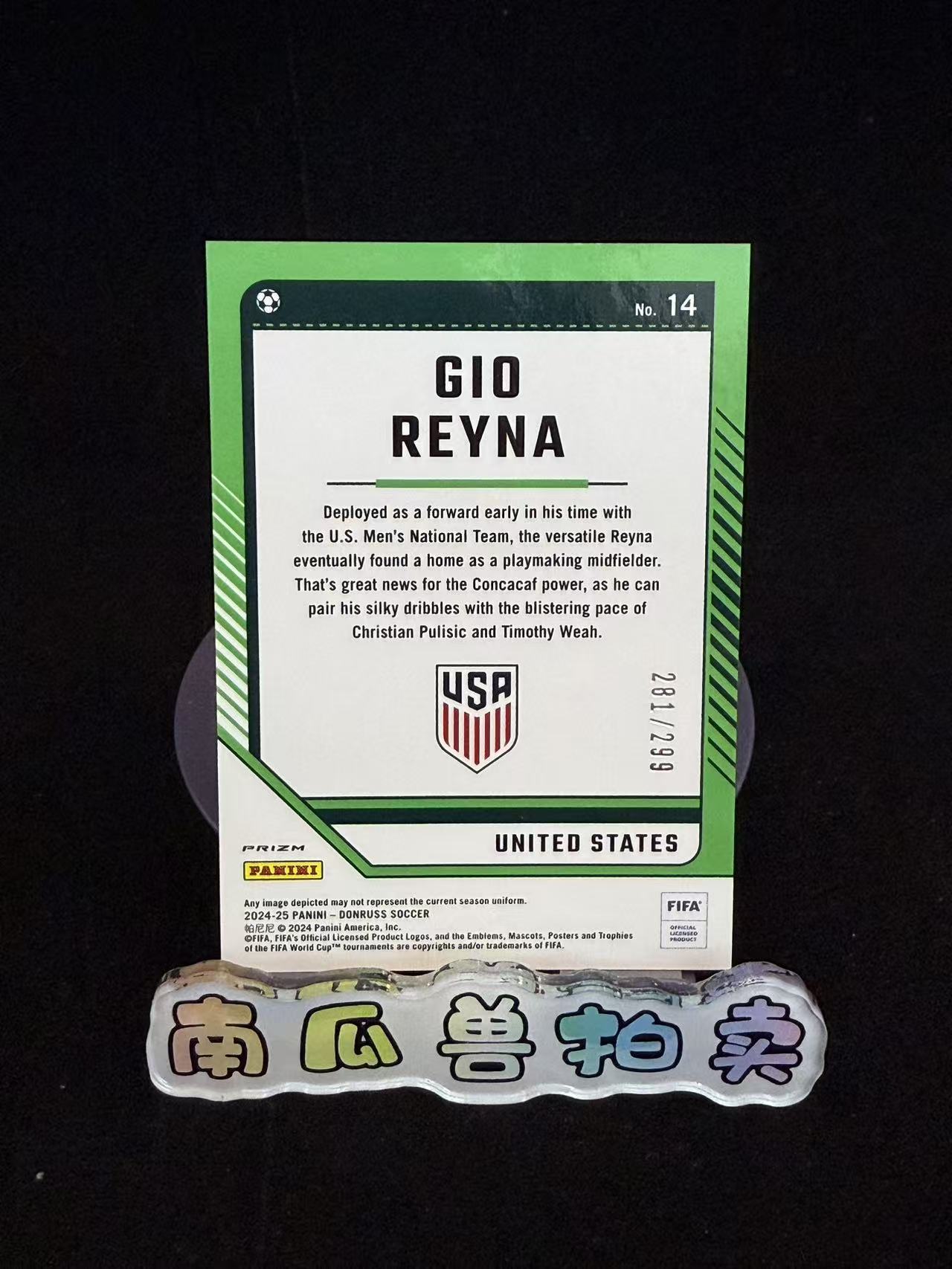 2024-25 Panini Donruss GIO REYNA 杜蕾斯 雷纳 美国 299编 红折 折射 不保卡品 南瓜兽瓜哥12.1