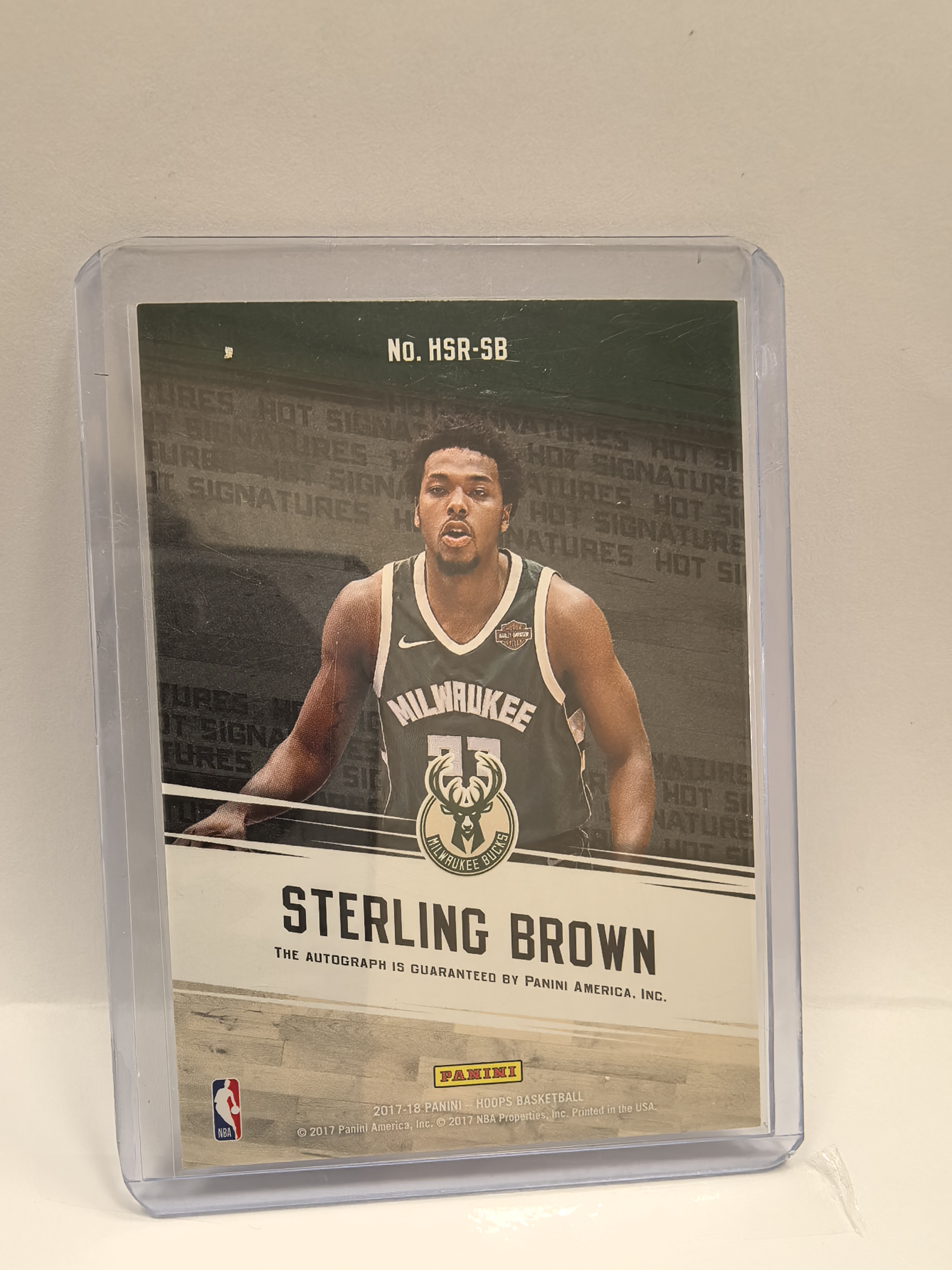2017-18 Panini NBA Hoops Sterling Brown 雄鹿 斯特林 布朗 折射 签字 hot签 专收必备 卡品如图