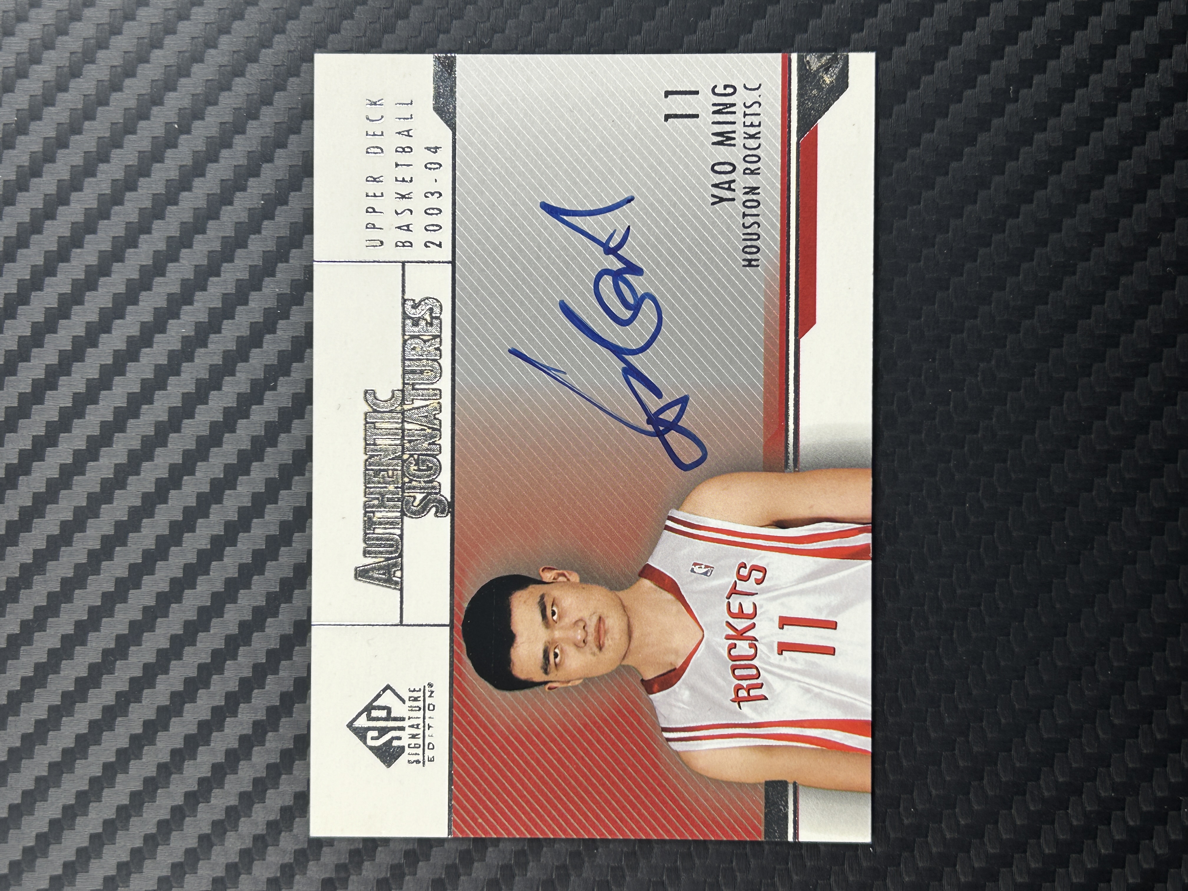 2003-04 Upper Deck sp signature Yao Ming 【叨b叨】小铁盒系列 姚明 签字 卡签 中国骄傲 小巨人 姚 ...