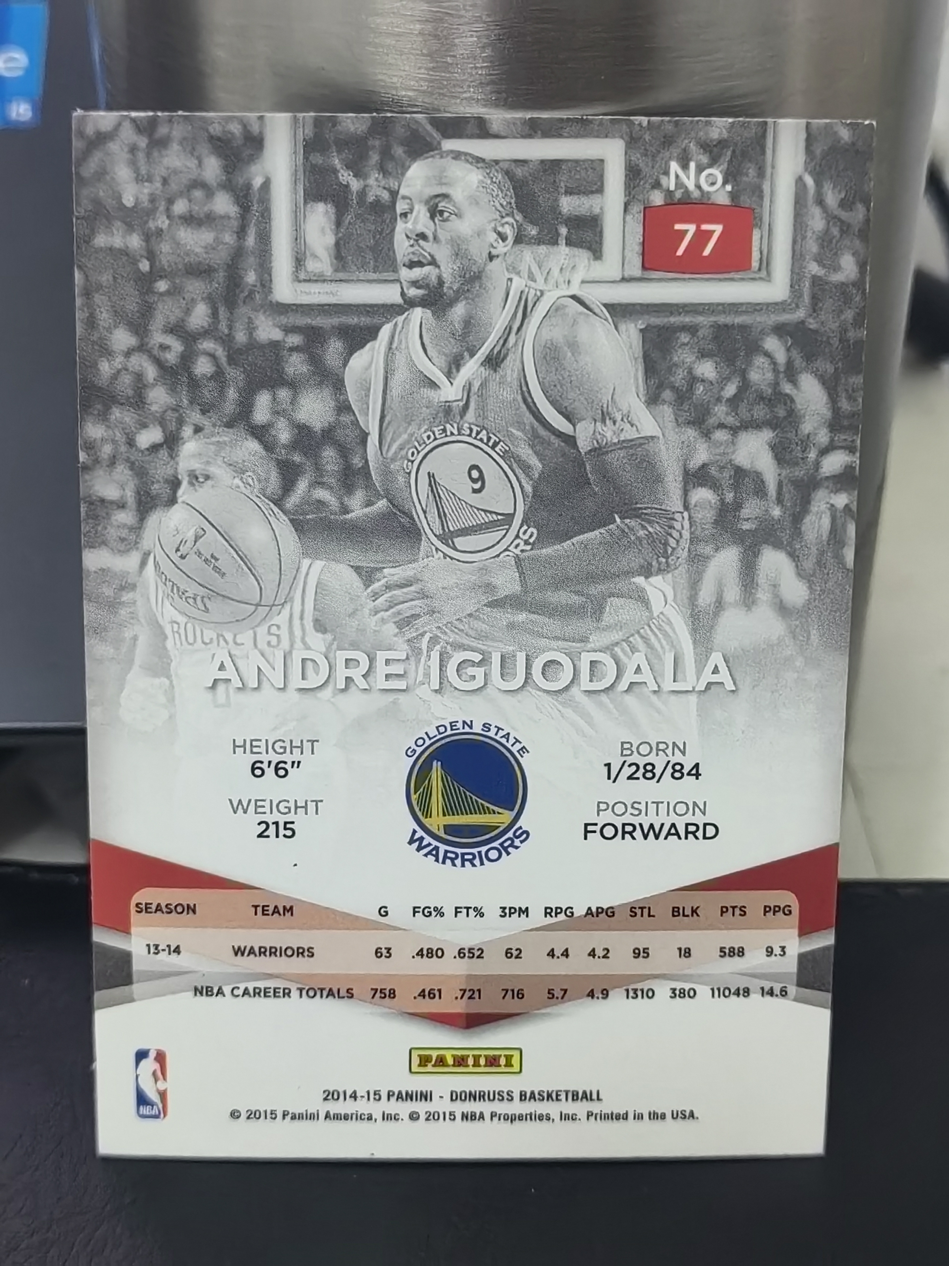 2014-15 Panini Elite Andre Iguodala 精英 安德烈伊戈达拉 勇士 篮 白边白角 不保卡品 卡品如图