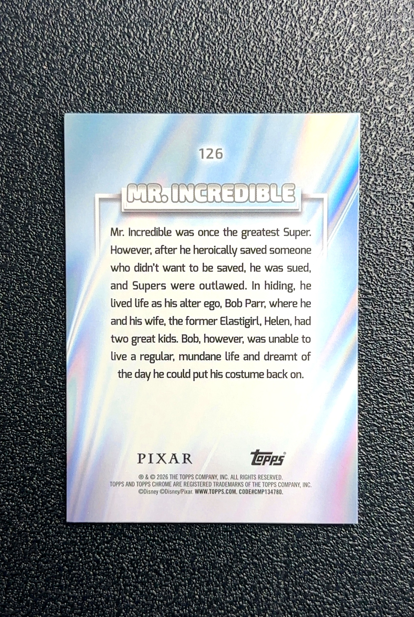 【大鱼】2026 Topps Chrome Mr. Incredible 超级英雄 卡品如图 高价值 #126 0028#149